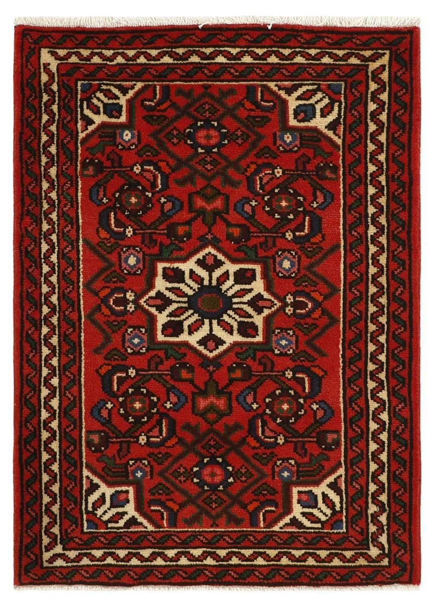 Orientteppich Hosseinabad 69x94 Handgeknüpfter Orientteppich / Perserteppich, Nain Trading, rechteckig, Höhe: 12 mm
