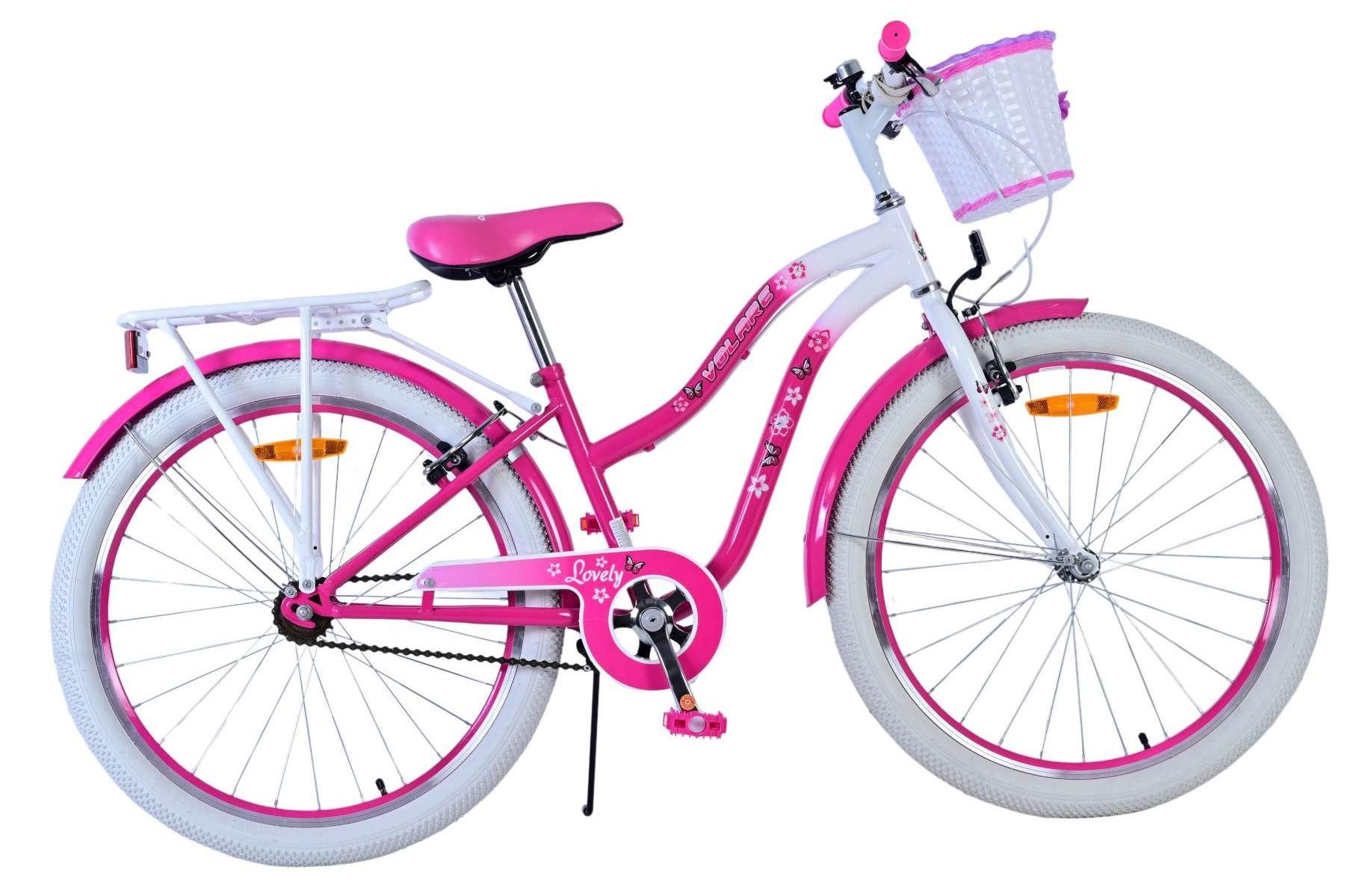 Kinderfahrrad Volare Lovely Kinderfahrrad für Mädchen - 24 Zoll in Pink
