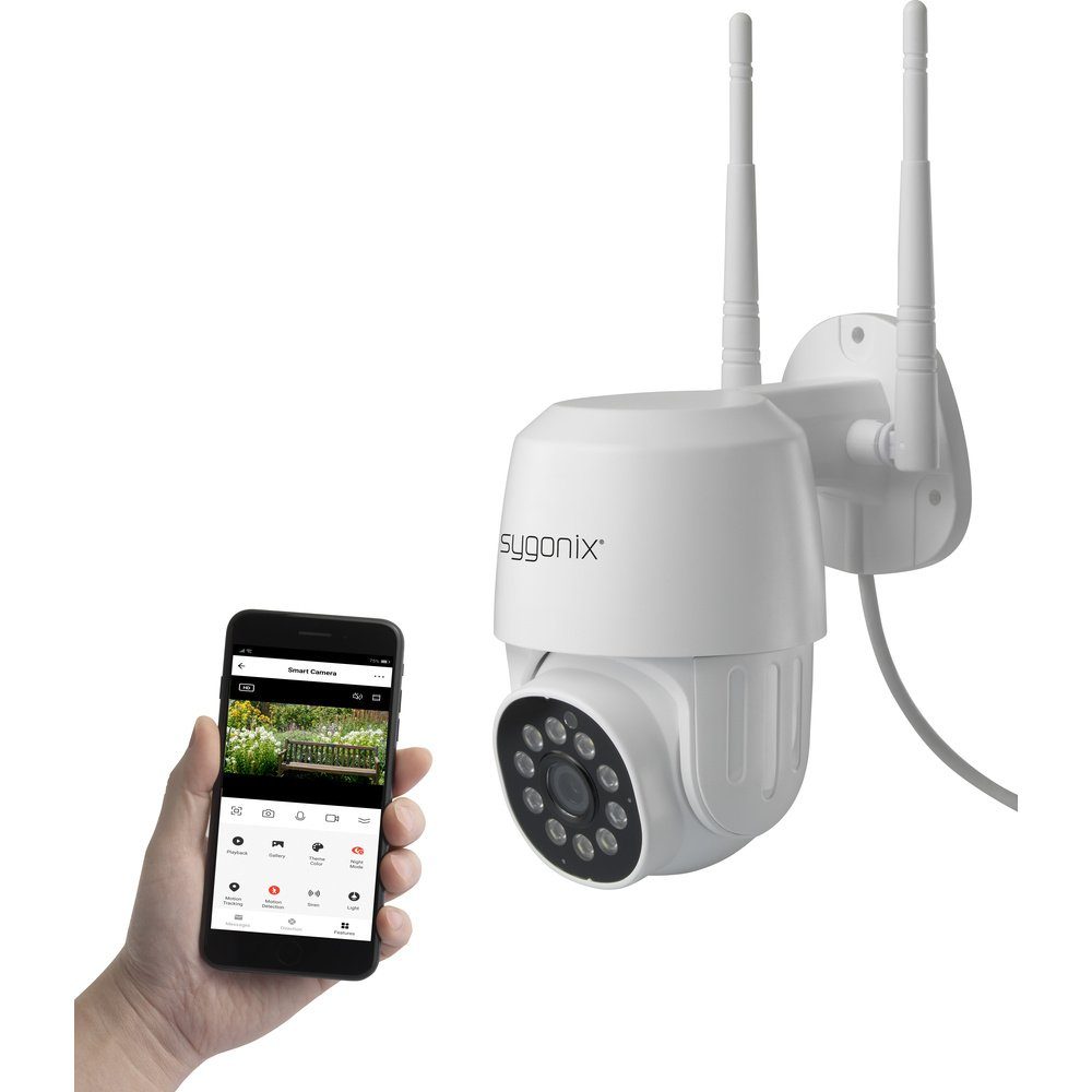 Überwachungskamera Sygonix PTZ WLAN SY-4760960 LAN, WLAN IP Überwachungskamera 1920 x 1