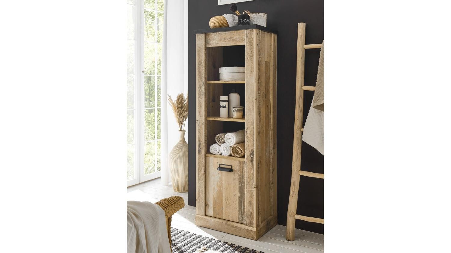 Möbel Akut Regal Regal Sherwood12 Old Style hell anthrazit mit soft-close 51 cm