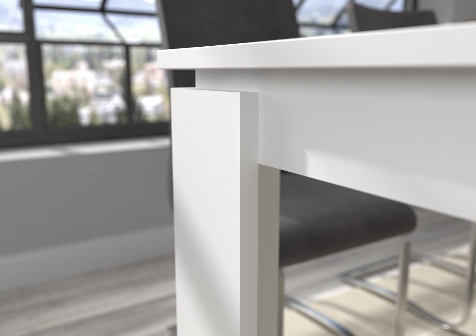 Inn.Furn Esstisch Selen (Küchentisch in weiß, ausziehbar, 160 - 200 cm), für bis zu 8 Personen