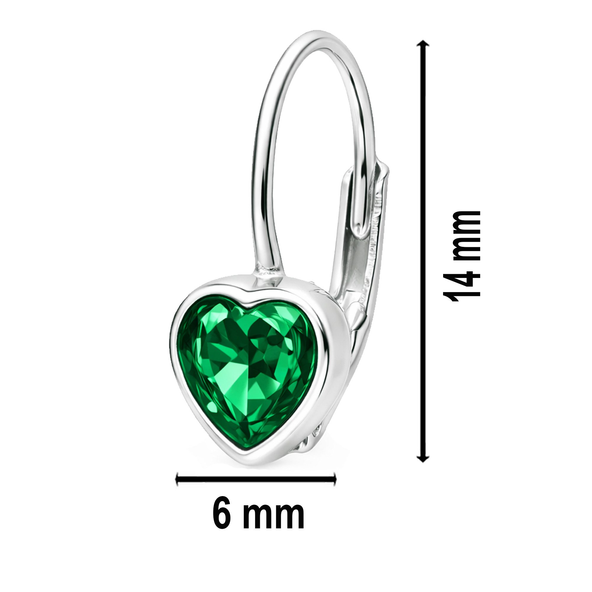 Limana Paar Ohrhänger Kinder hängende Ohrringe Herz 925 Silber Brisur Mädchen Damen Geschenk (inkl. Dose Geschenk für Freundin Geburtstag Muttertag Valentinstag – Bild 5 von 5
