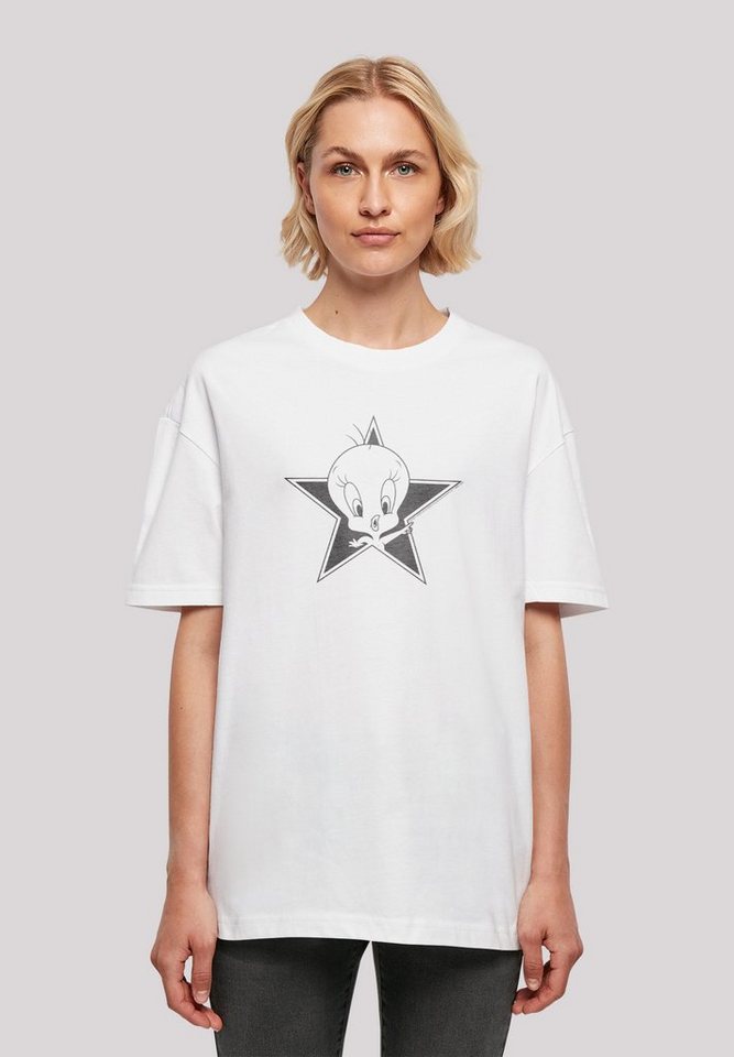 F4NT4STIC Kurzarmshirt Damen Looney Tunes Tweetie with Ladies Oversized  Boyfriend Tee (1-tlg)