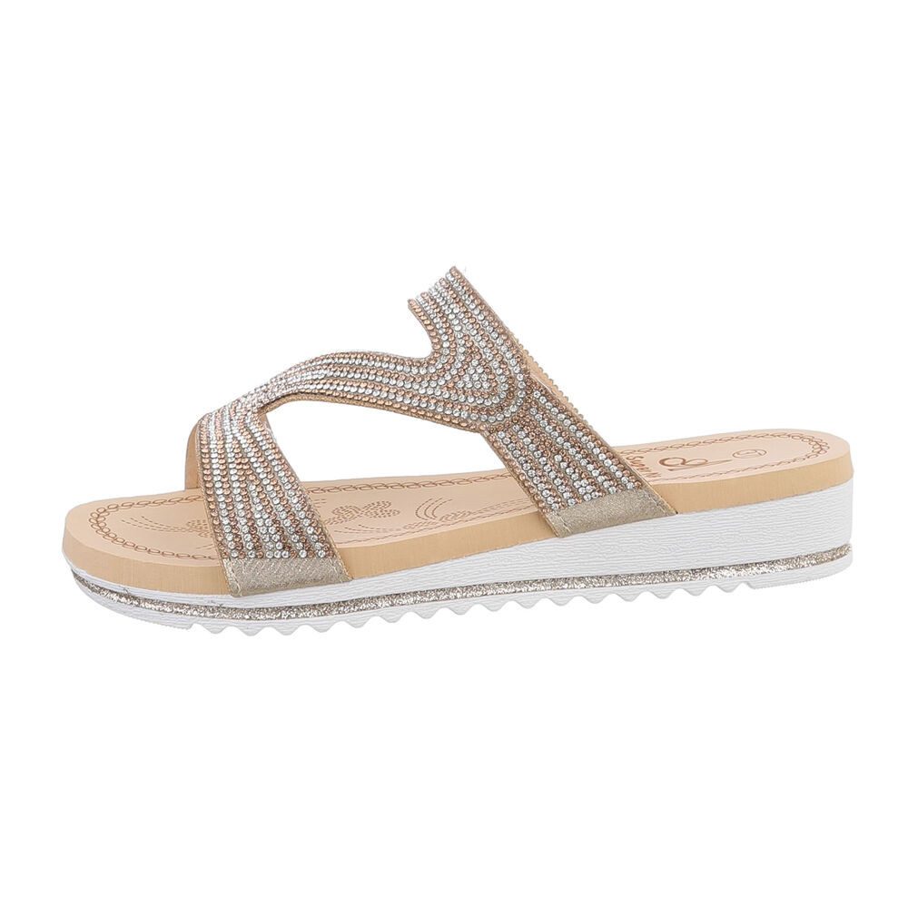 Ital-Design Damen Mules Freizeit Pantolette (86017012) Keilabsatz/Wedge Kei günstig online kaufen