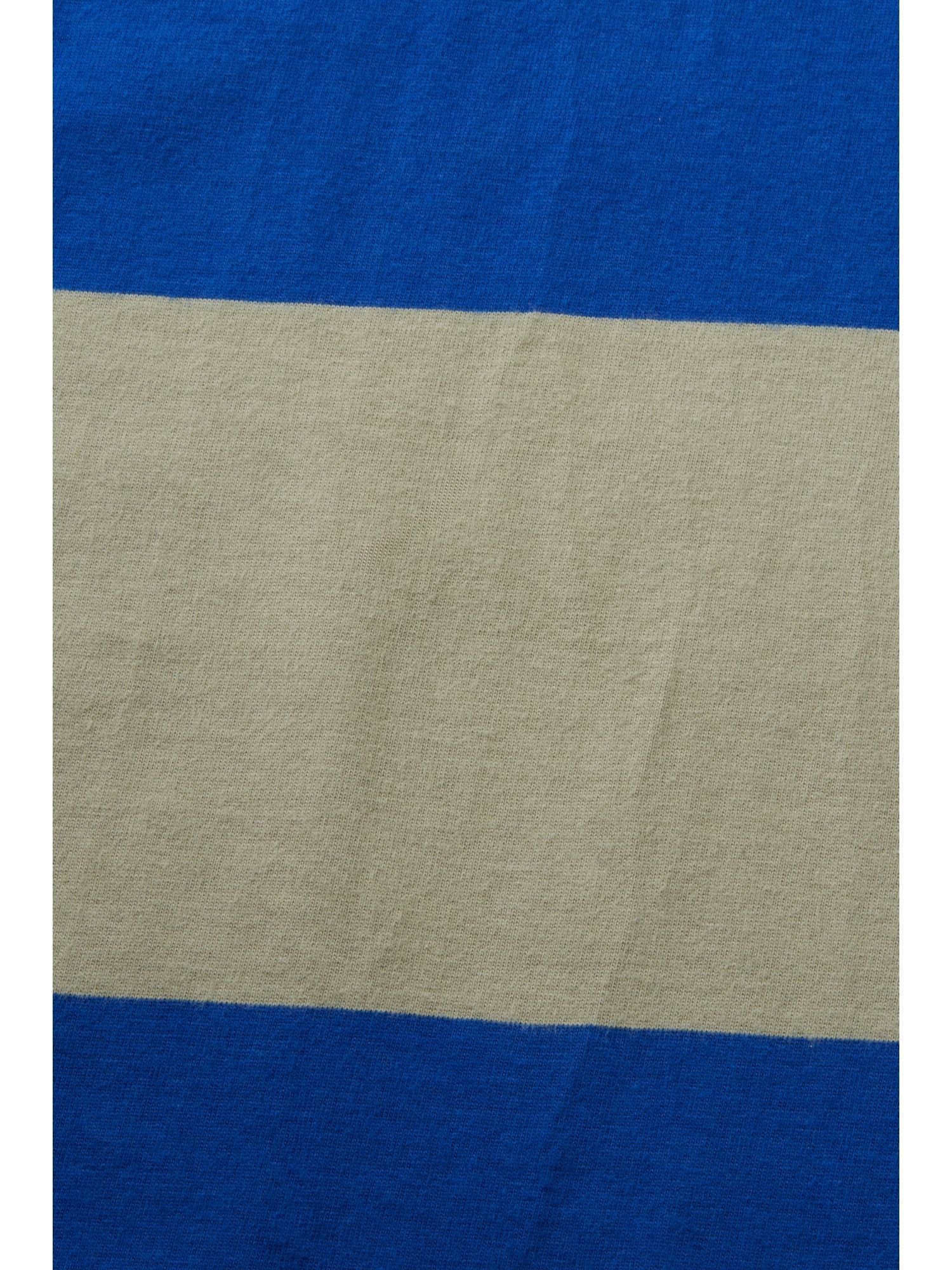 T-Shirt Esprit Gestreiftes (1-tlg) BRIGHT BLUE Logo-T-Shirt