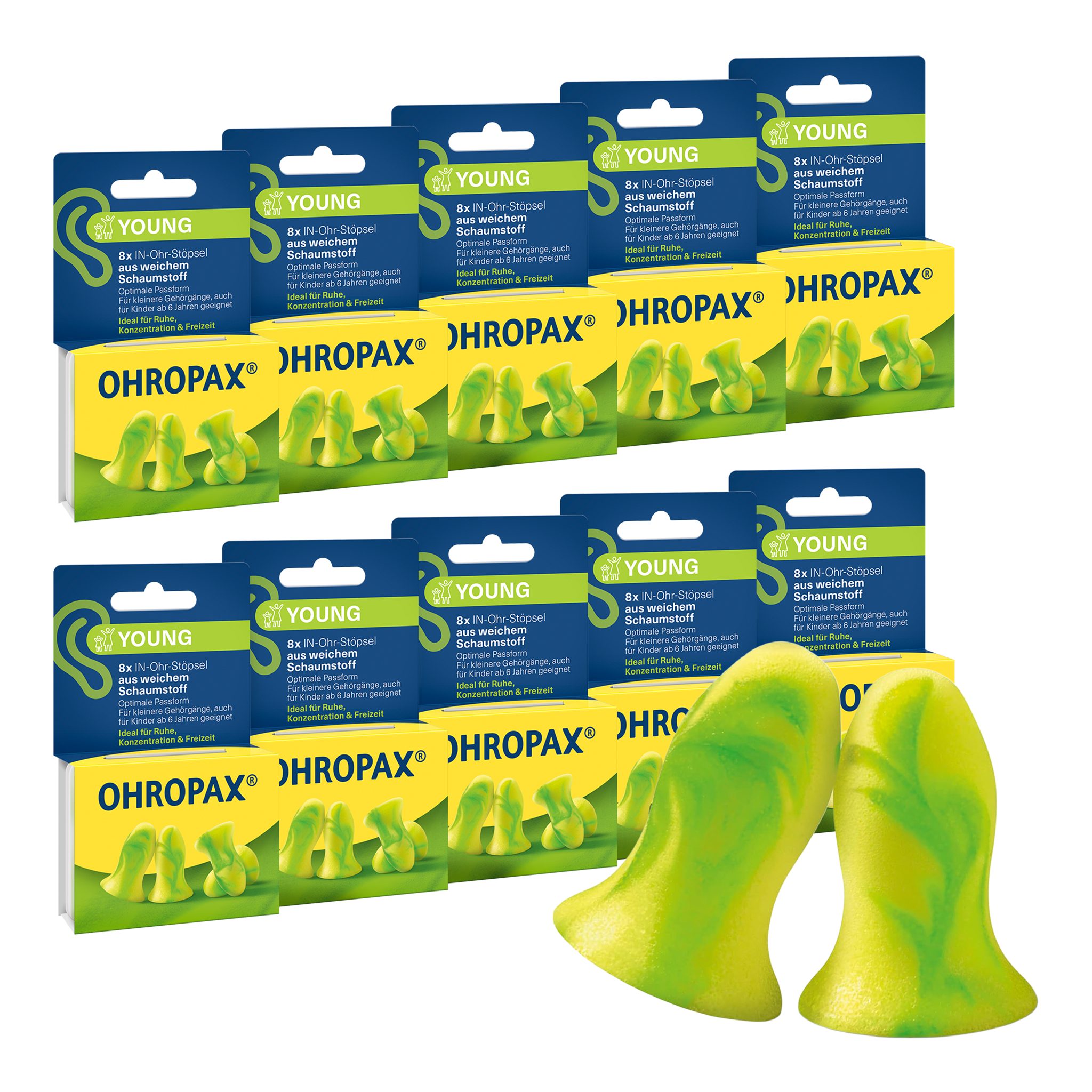 OHROPAX Gehörschutzstöpsel OHROPAX Young Ohrstöpsel, 80 St.