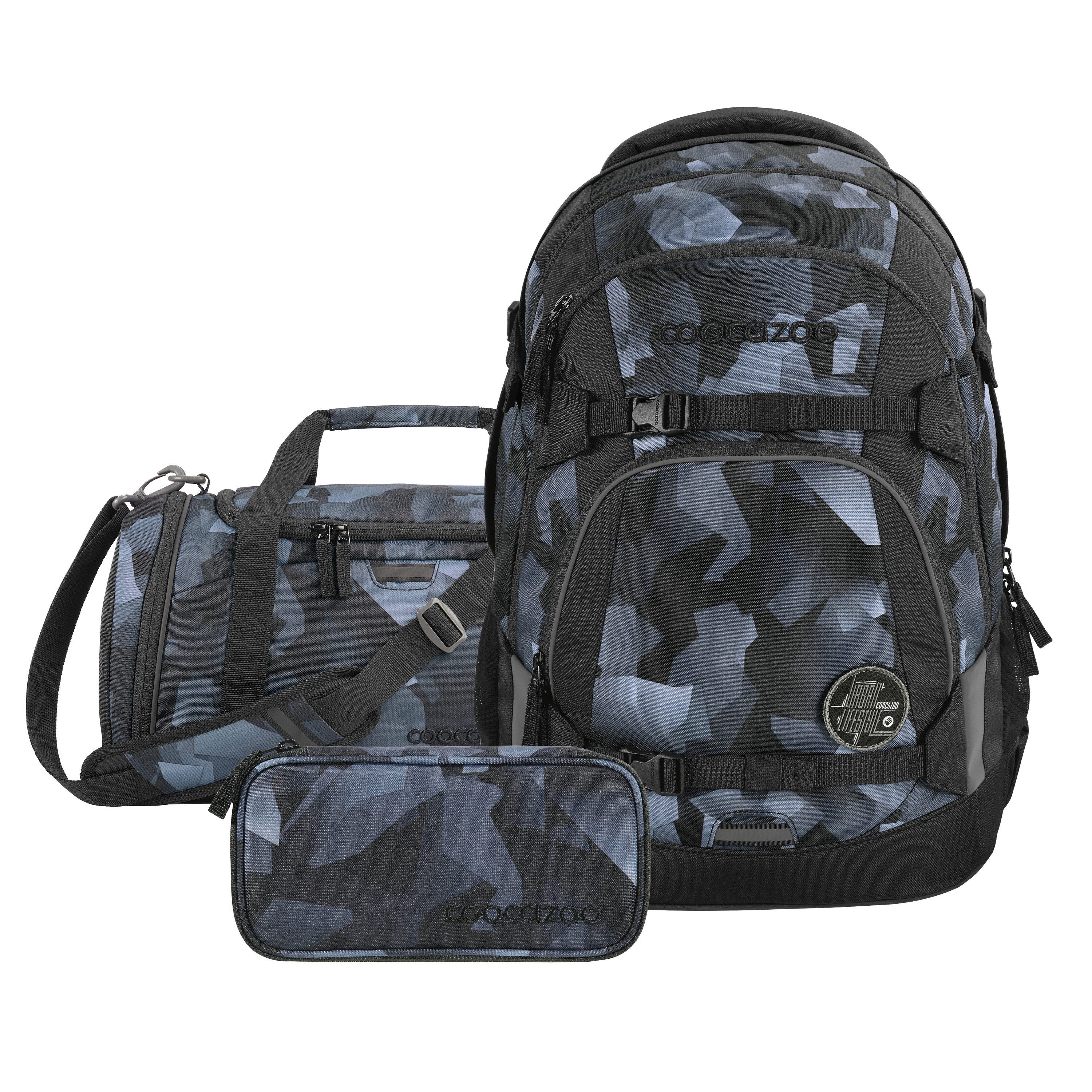 coocazoo Schulranzen Schulrucksack-Set MATE, Mäppchen Sporttasche (3-tlg)