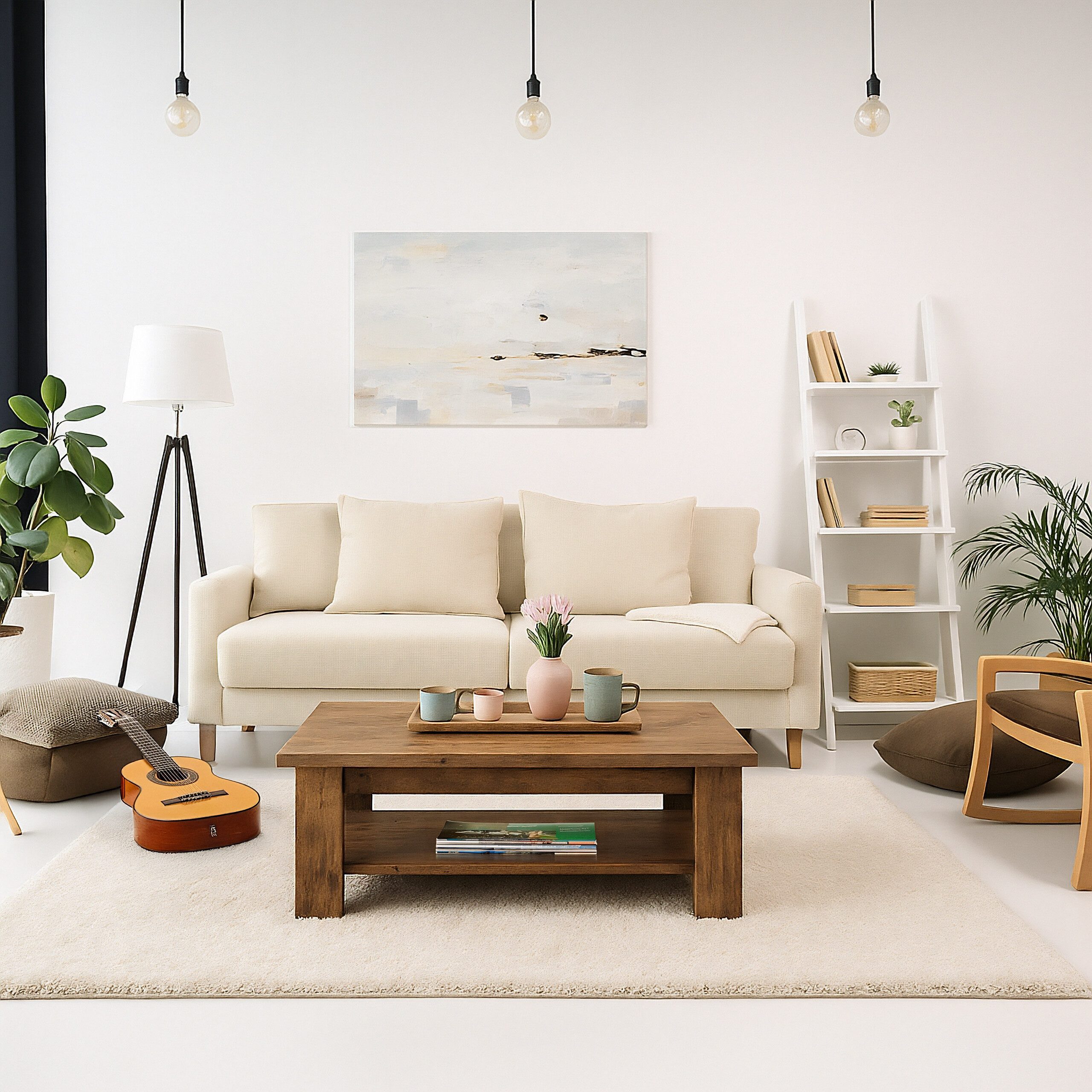 relaxdays Couchtisch mit unterer Ablage, Holzoptik günstig online kaufen