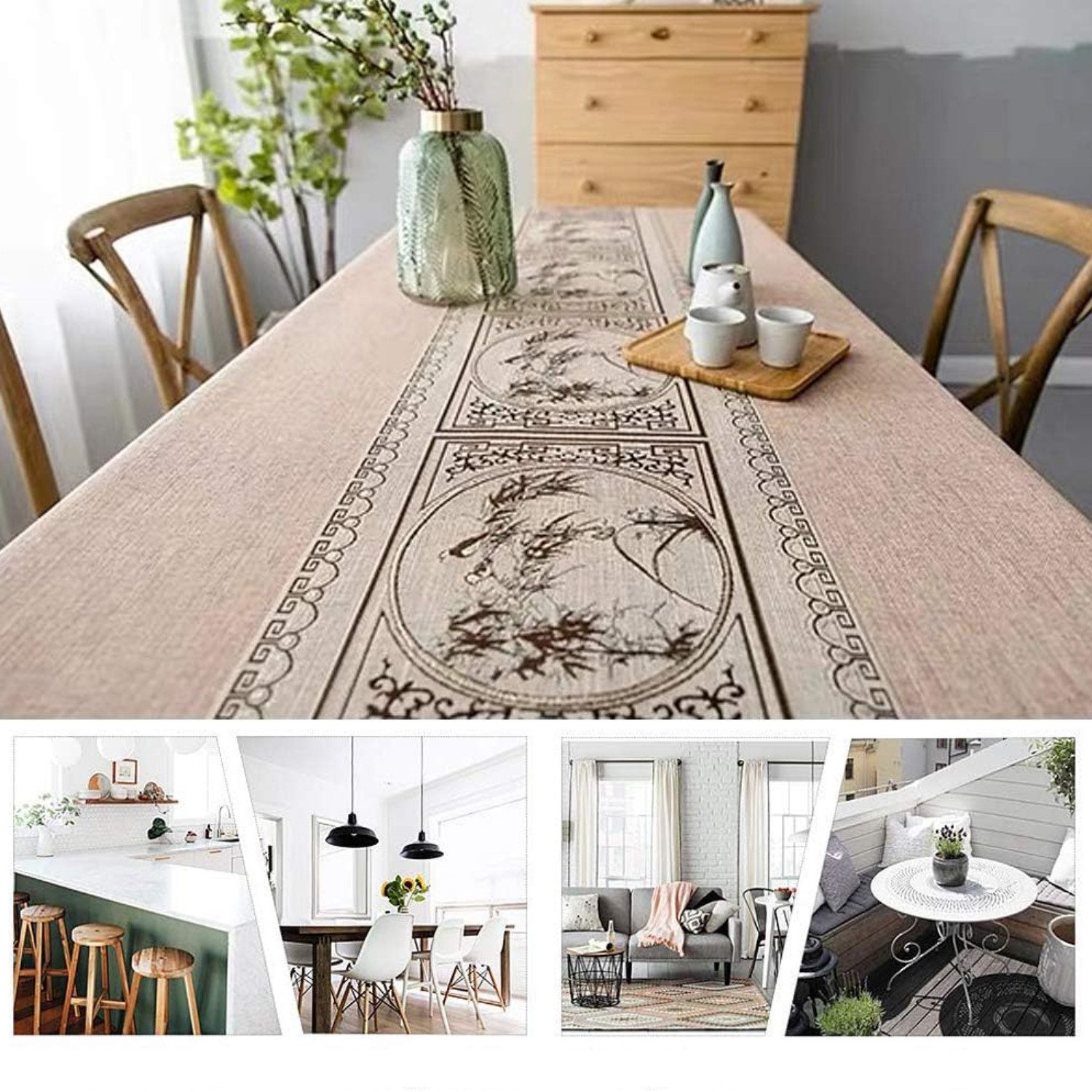 BYSURE Tischdecke (1-tlg), Tischdecke Leinen Boho günstig online kaufen