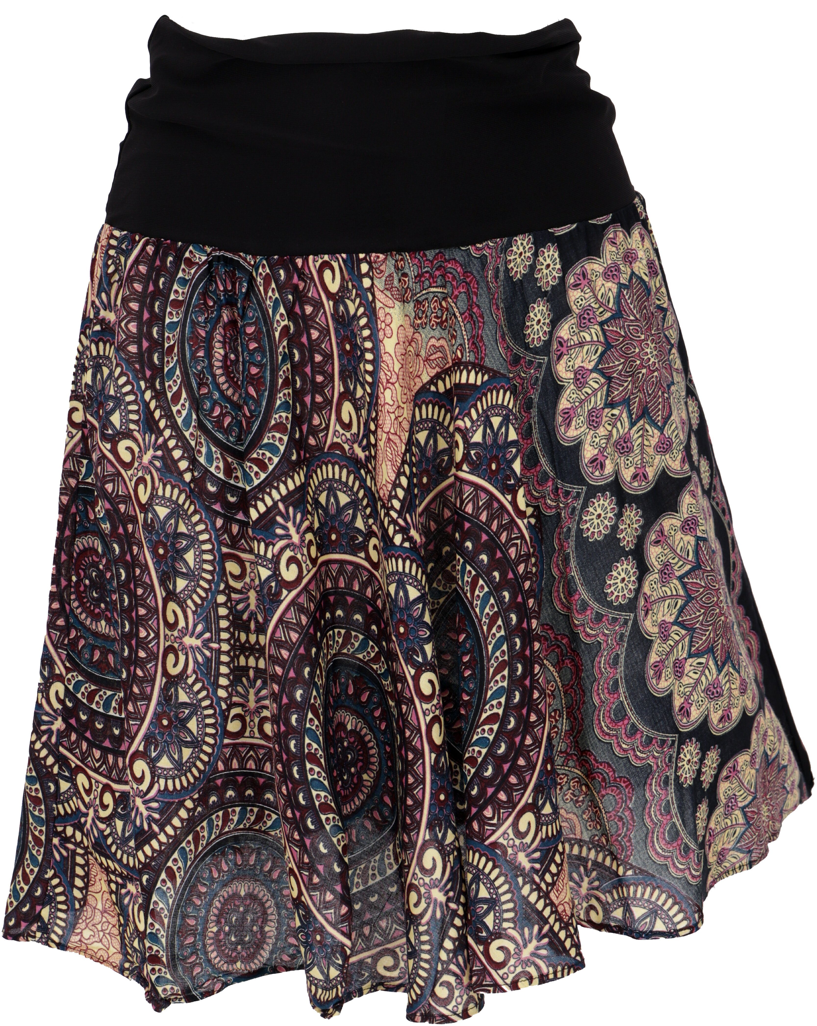 Guru-Shop Minirock Luftiger Minirock, Boho Sommerrock -.. Boho