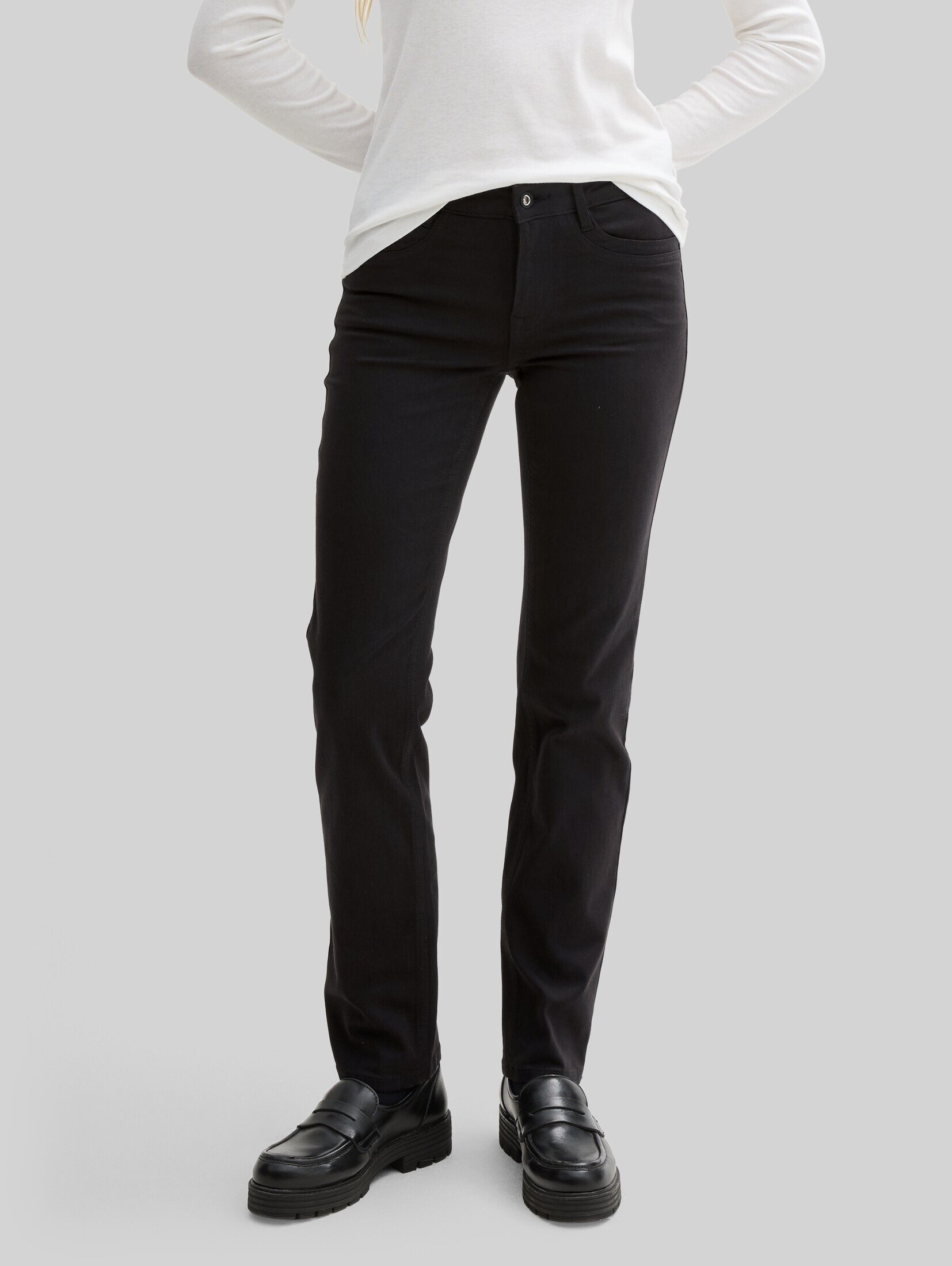 TOM TAILOR Straight-Jeans Jeanshosen TTALEXA STRAIGHT Jeans