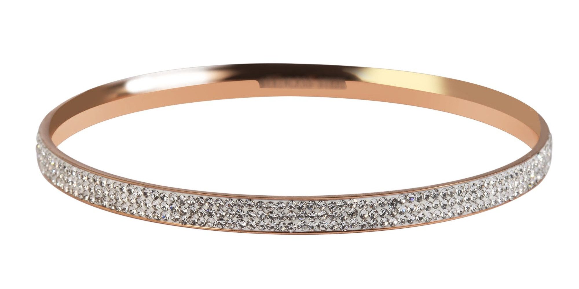 Adelia´s Armreif Armband – Armreif aus Edelstahl mit Strass Steinchen Ø 5,5 cm cm, Zum Verschenken an Menschen, die Ihnen am Herzen liegen