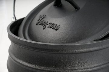 BBQ-Toro Grilltopf Potjie #1, für 2 - 4 Personen, 3 Liter, Gusseisen Kochtopf, Gusseisen