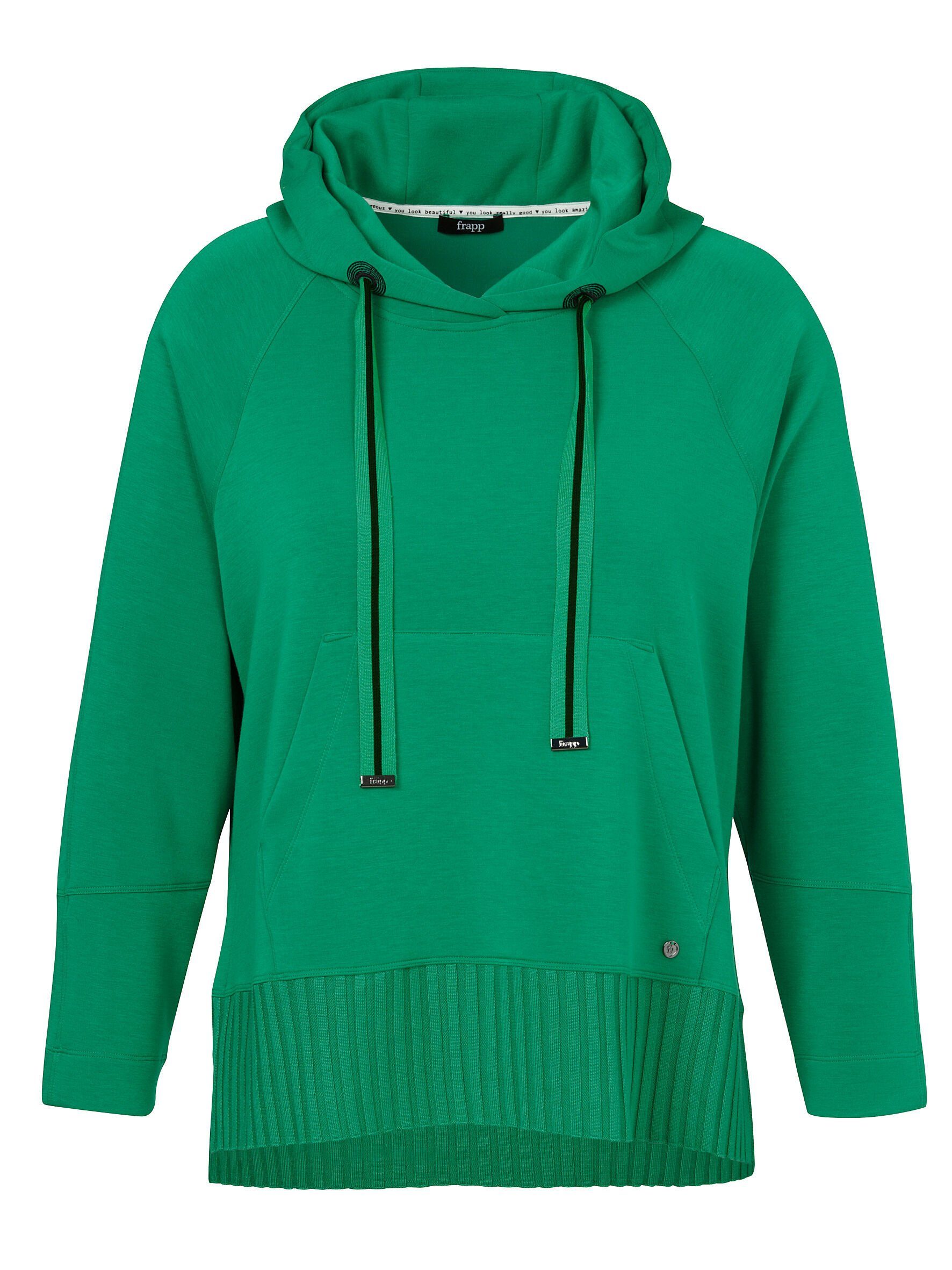 FRAPP Sweatshirt in unifarbenem Stil, Angenehme Passform, gerader Schnitt
