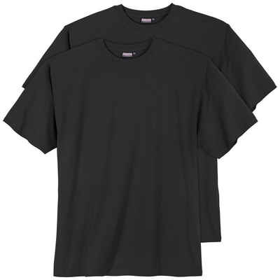 ADAMO Rundhalsshirt »Adamo 2er Pack T-Shirt Marlon schwarz große Größen«