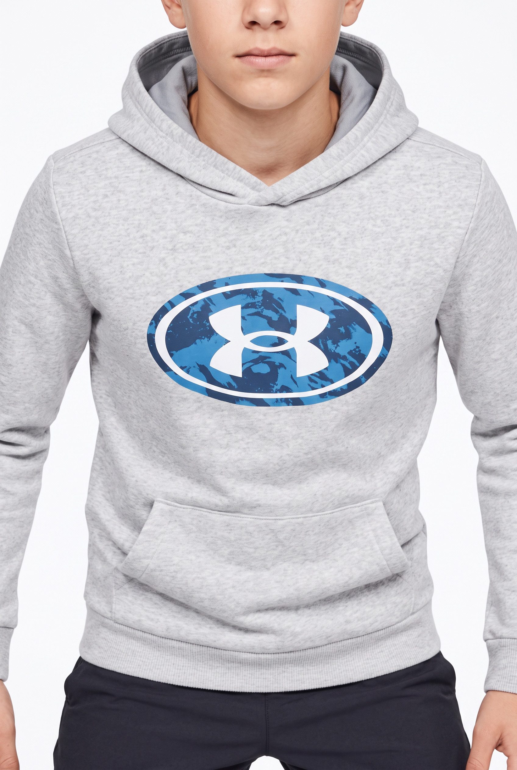 Under Armour® Kapuzensweatshirt UA B RIVAL FLC KEY PT FIL HD für Jugendliche, mit Kapuze, aus Baumwolle und Polyester – Bild 3 von 5