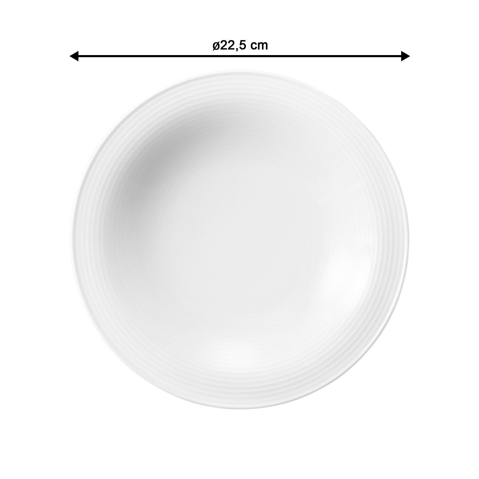 Seltmann Weiden Suppenteller Beat Color Glaze Suppenteller ø 22,5 cm 6er Set, (6 St)