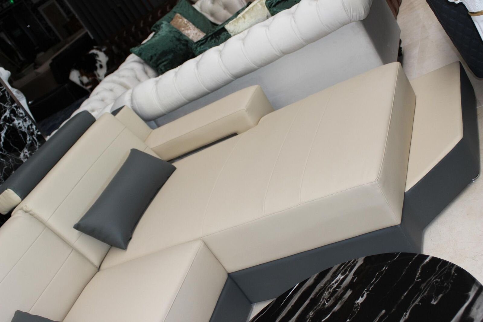 Ledersofa Sofort, Design Ecksofa L-Form Sofa Couch Teile Couchen 2 Wohnlandschaft JVmoebel