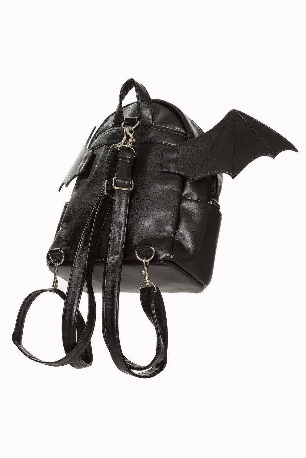 Banned Rucksack Waverley Schwarz, Abnehmbaren Fledermaus Flügel