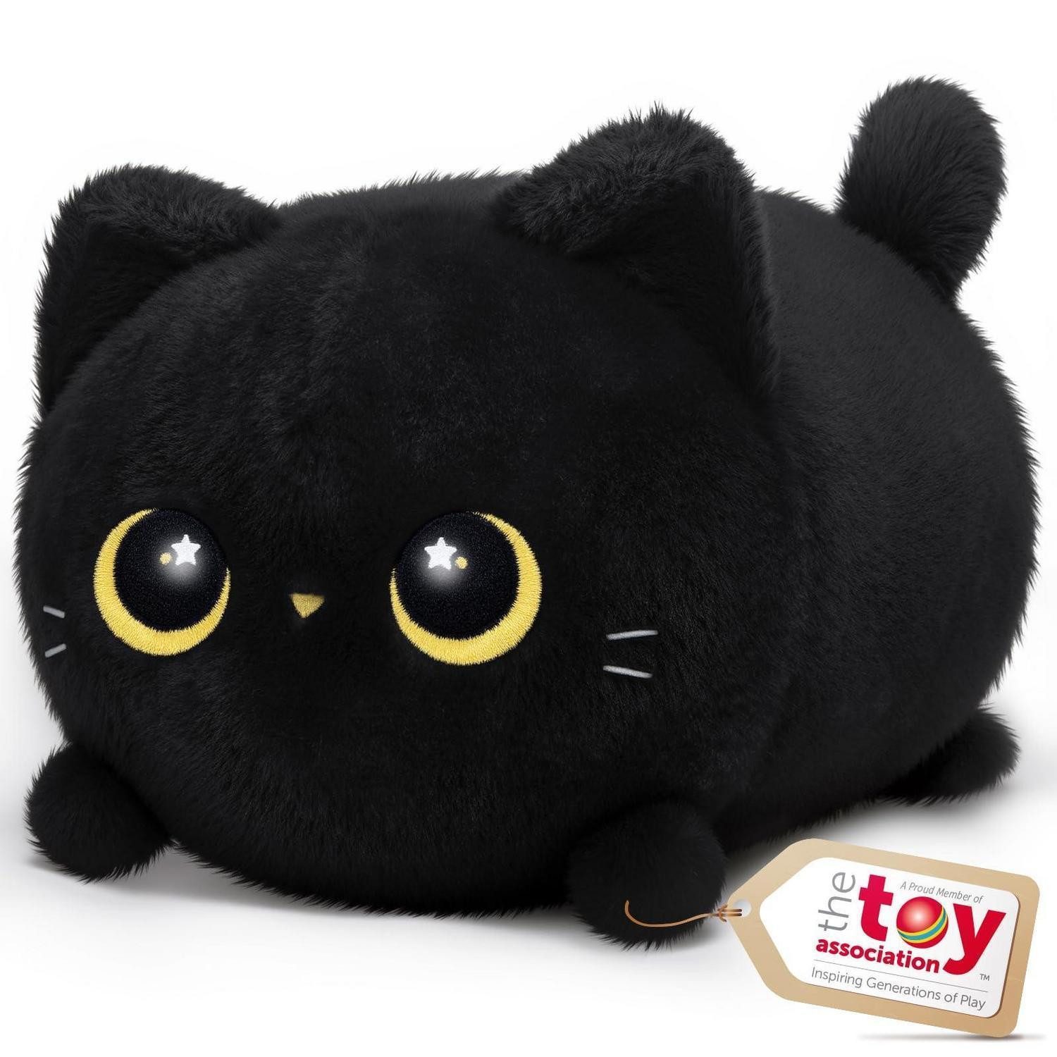 LuxusKollektion Kuscheltier Plüschtier schwarze Katze Plüsch Kuschelkissen 40 CM Schwarze Katze