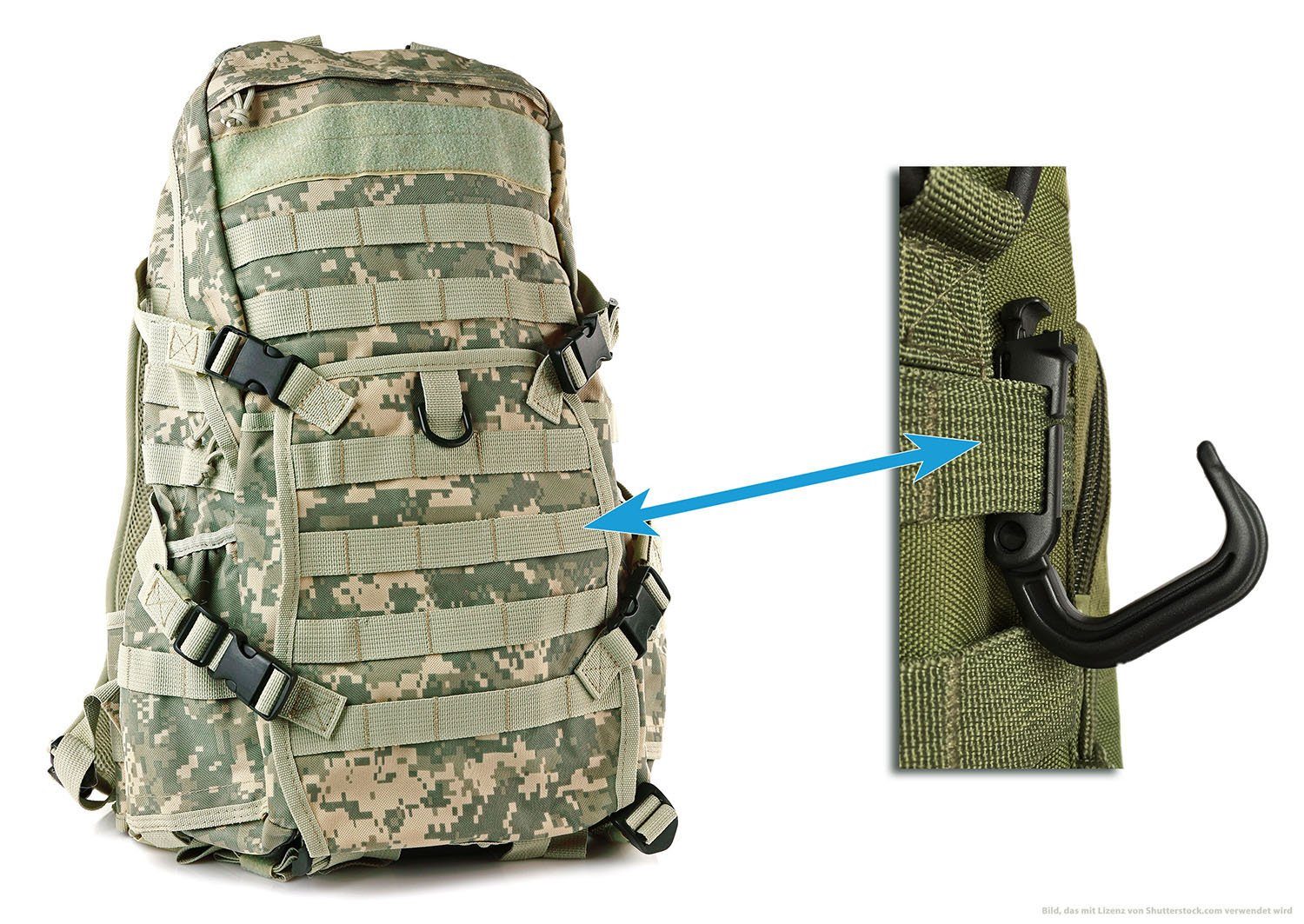valonic Karabiner Grimloc Karabiner, Molle, Plastik Karabinerhaken valonic, (4 St)