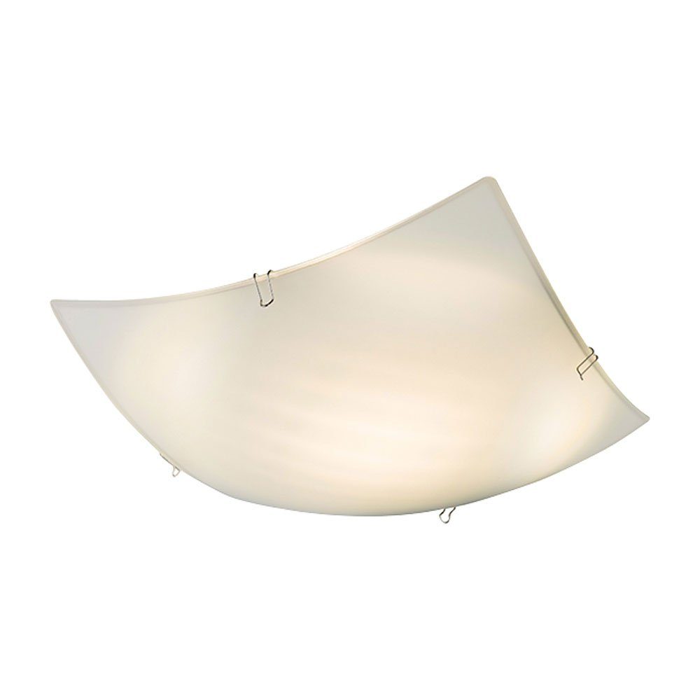 Globo LED Deckenleuchte, Warmweiß, Deckenleuchte Wohnzimmerlampe Decke Glas verbaut, fest weiß LED-Leuchtmittel Deckenlampe