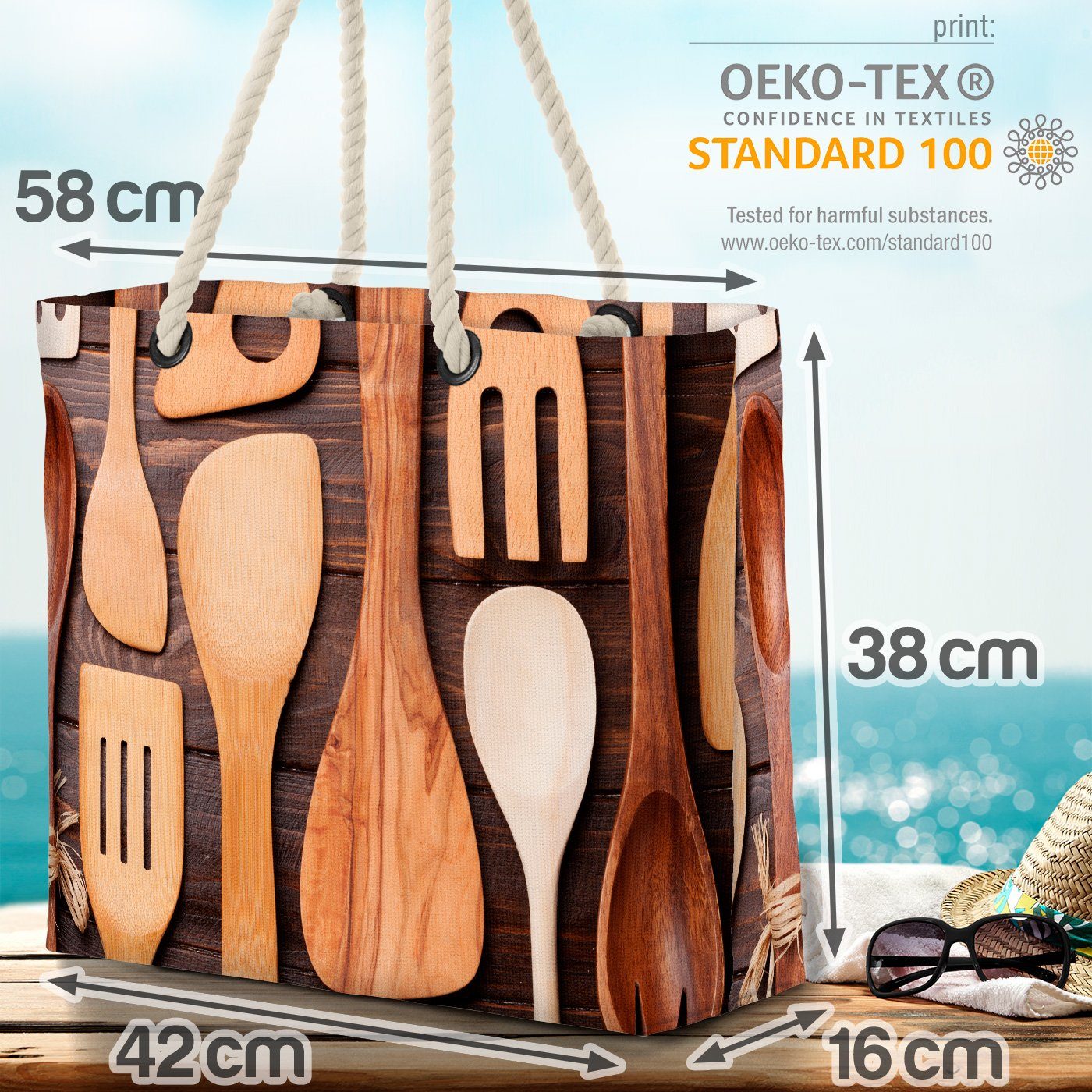 Holzlöffel VOID Kochen (1-tlg), Kochen Kochutensilien Küche Kochlö Küchenutensilien Strandtasche