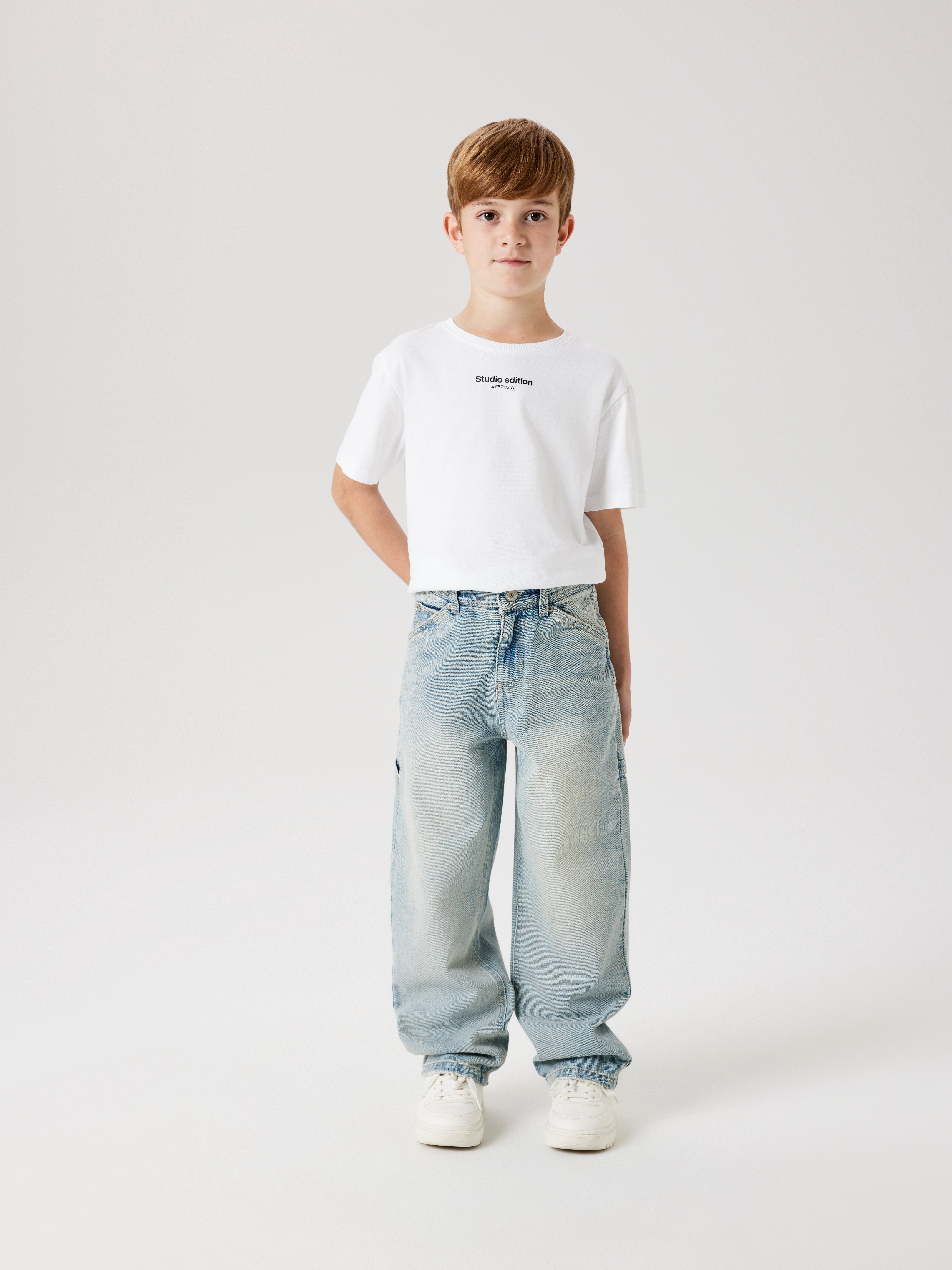 Name It 5-Pocket-Jeans NKMRYAN für Jungen mit geradem Bein und 5-Pocket-Style unifarben, casual, straight fit, Baumwolle, Denim