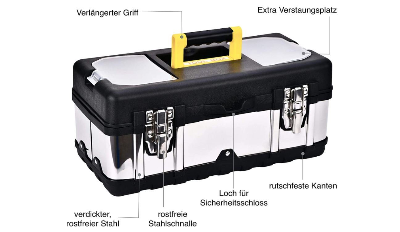 Werkzeugkoffer Werkzeugkiste mit Schlossverschluss, Werkzeugkoffer leer | Werkzeugtaschen