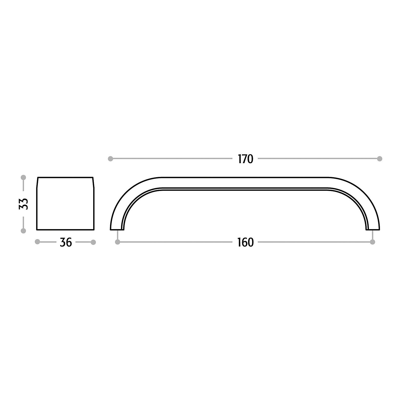 SO-TECH® Möbelgriff BERND - Schrauben Griff Schubladengriff BA Oberflächen incl. mm incl. 160 verschiedene - Schrauben, Schrankgriff II