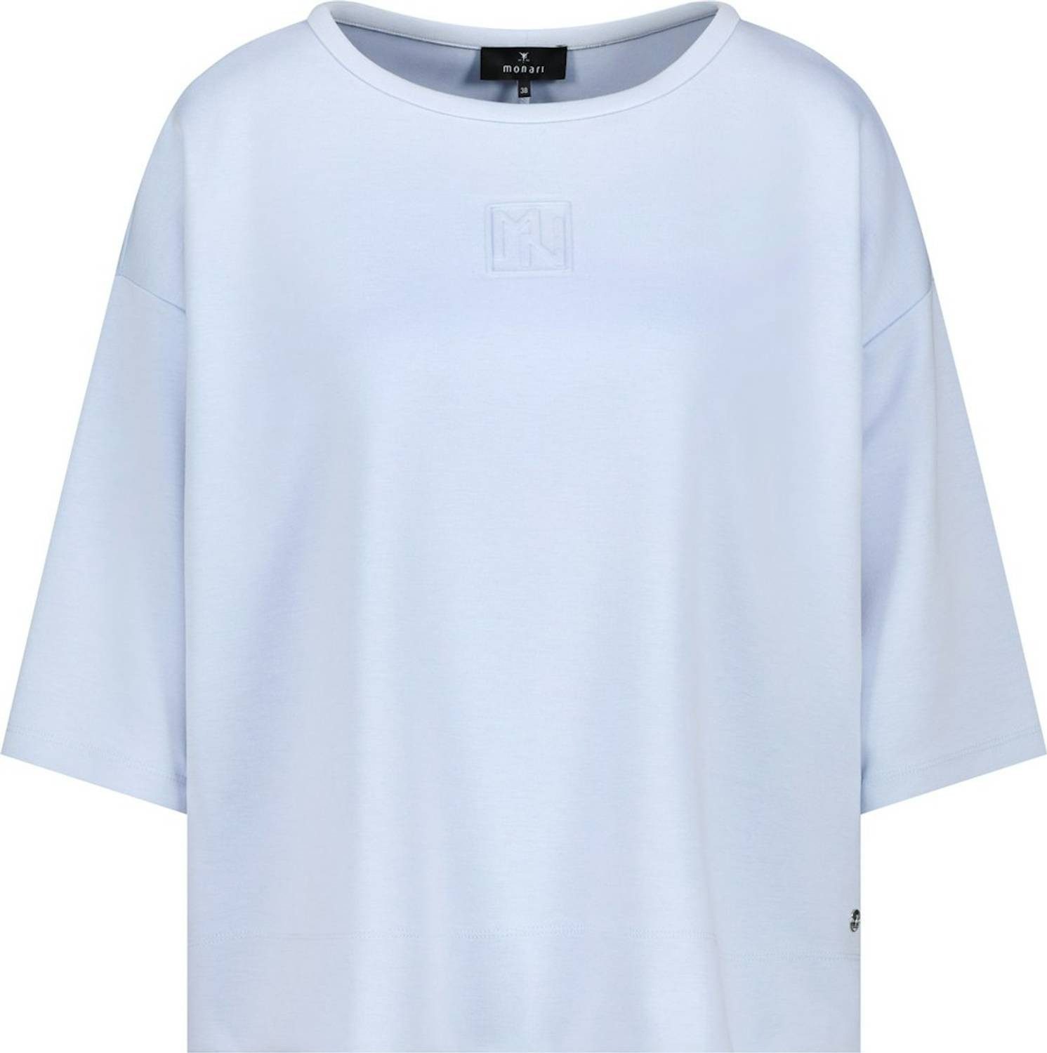 Monari T-Shirt 410185 Präge-Emblem als stilvoller Blickfang