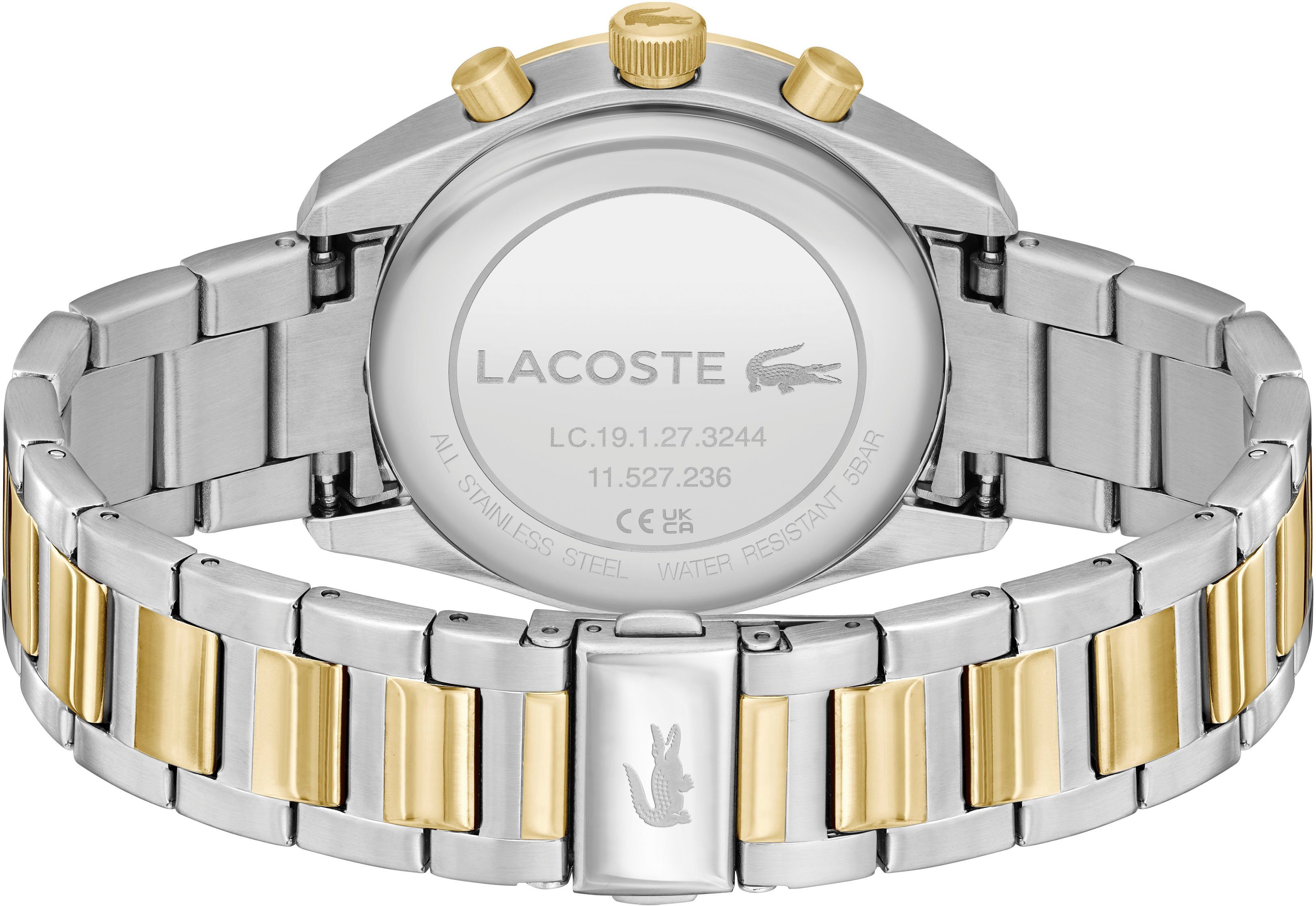 Lacoste Chronograph VANCOUVER 2011348, Quarzuhr, Armbanduhr, Herrenuhr, Stoppfunktion, Edelstahlarmband