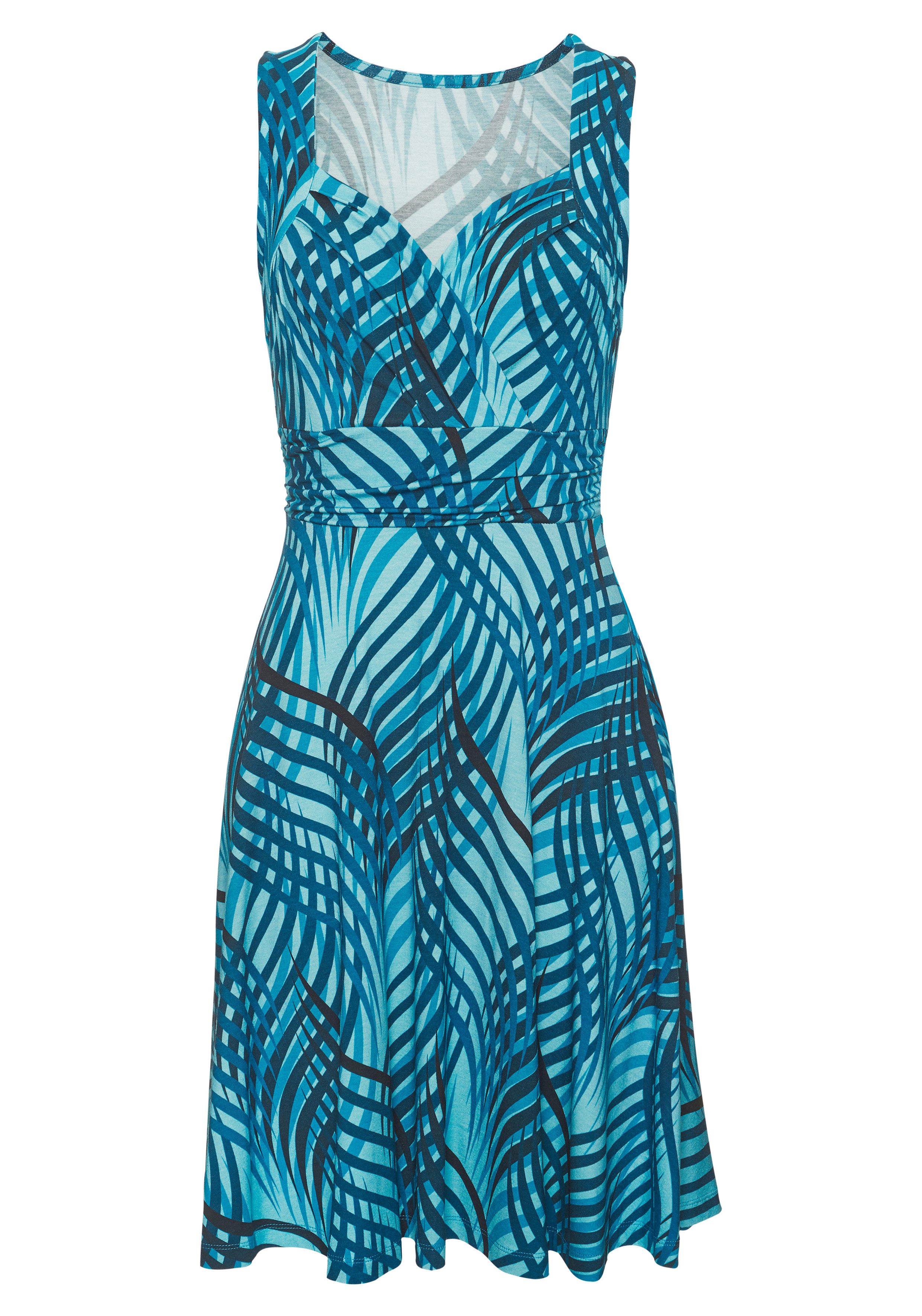 Vivance Jerseykleid mit Alloverdruck in Wickeloptik, Sommerkleid, Strandkleid, casual-chic. € 39,99