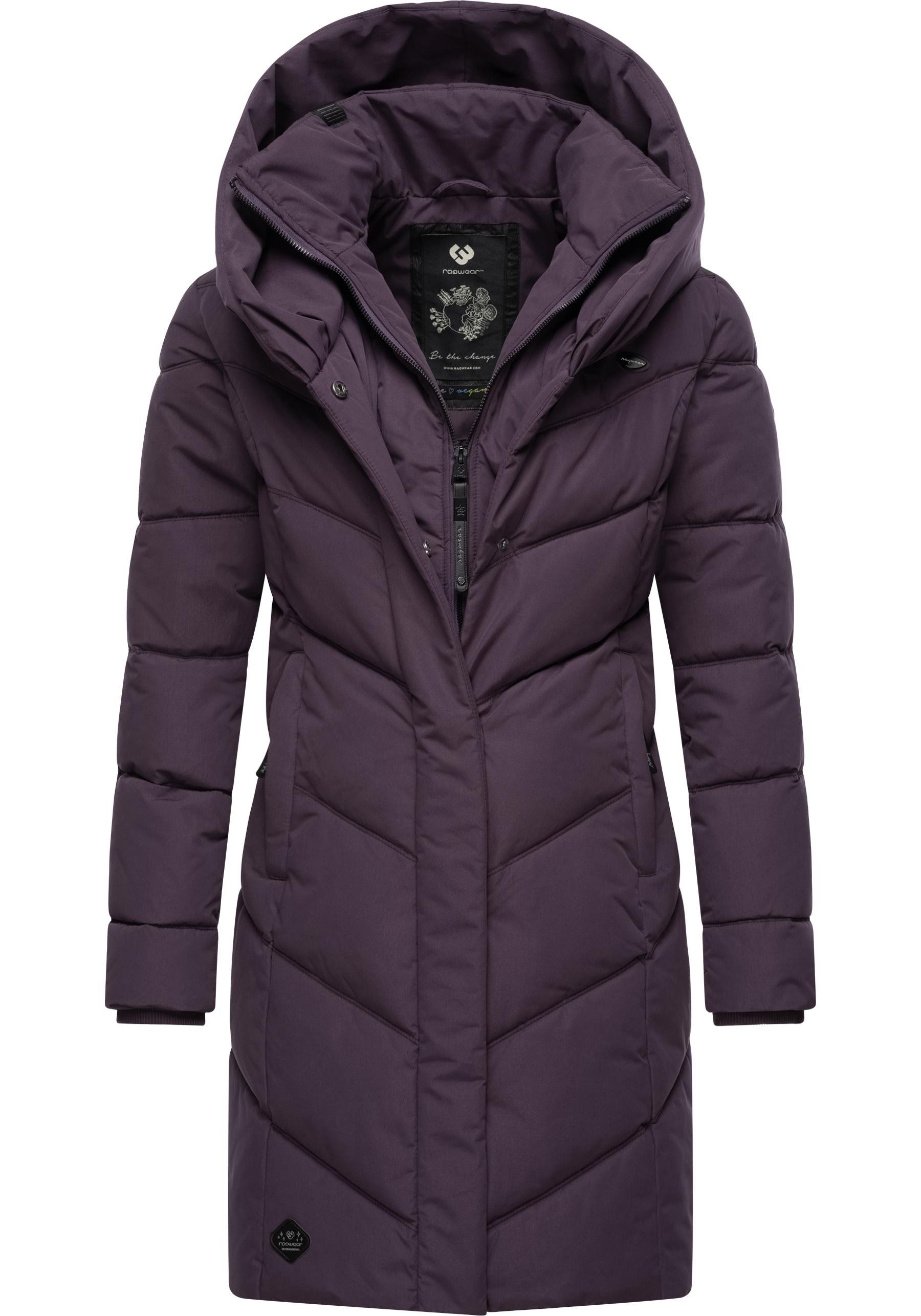 Ragwear Steppmantel Natalka stylischer, gesteppter Winterparka mit gefütterter Kapuze