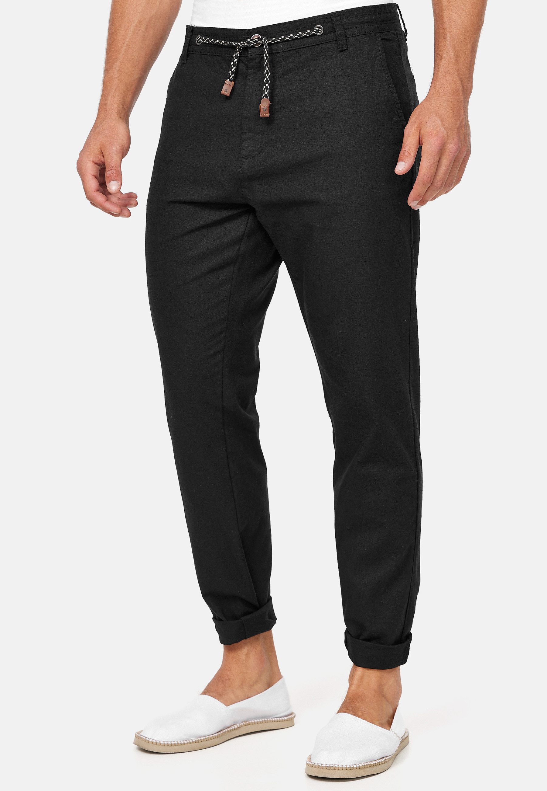 INDICODE Leinenhose Herren Veneto Sommerhose Leinen Herrenhose leichte Sommerhose mit Kordelzug – Bild 3 von 5