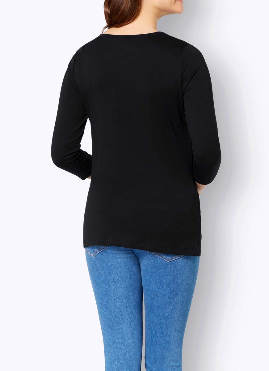 Damen schwarz Ambria mit Cut-Outs, Jerseyshirt AMBRIA T-Shirt