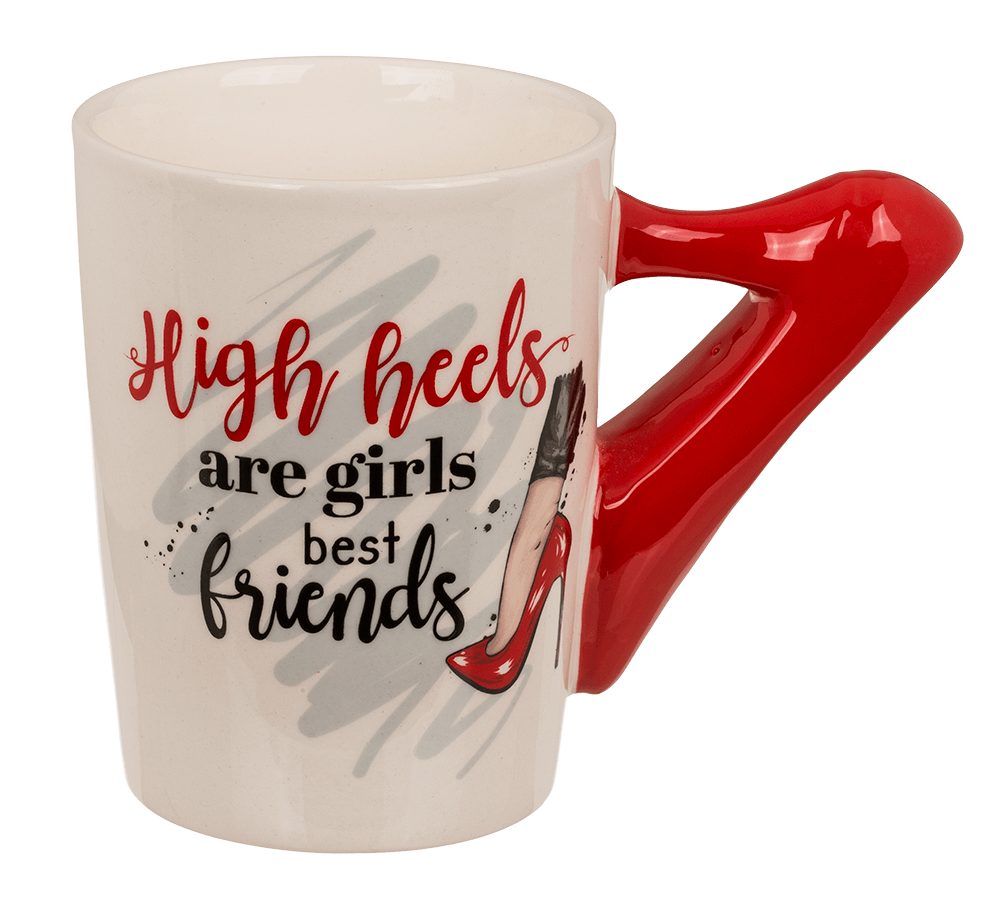 Out of the Blue Tasse Tasse High heels are girls best friends 375 ml, 1-tlg., Keramik, authentisches Design