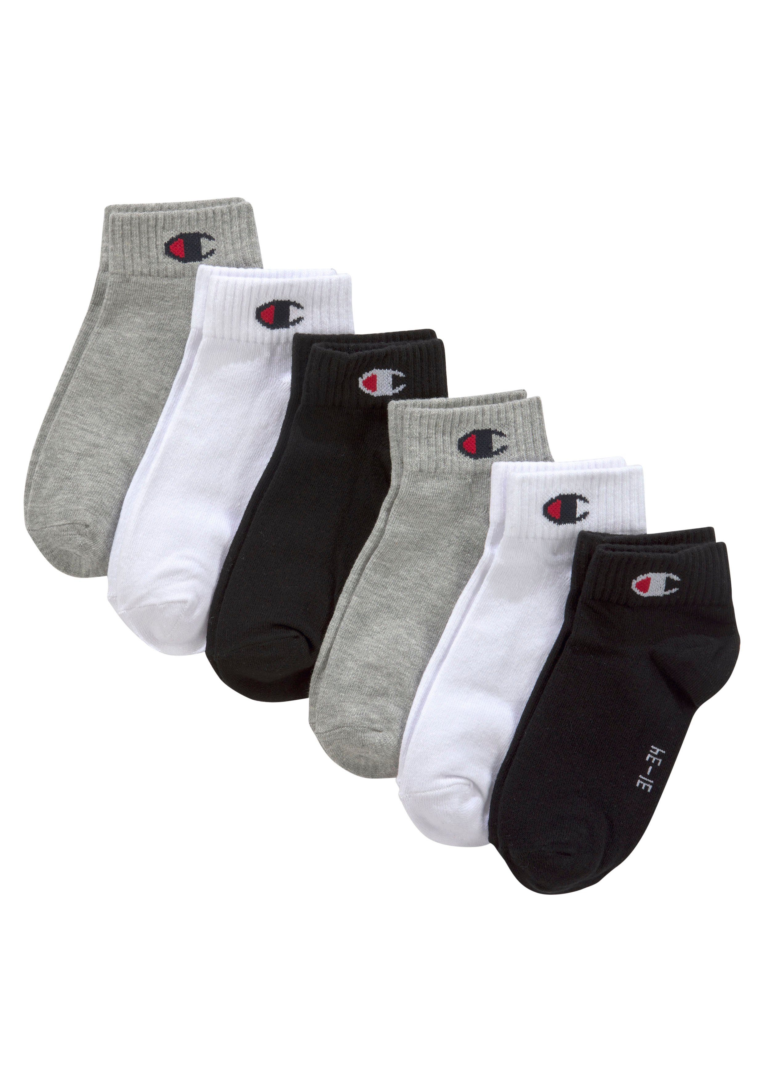 6pk Quarter Tennissocken grau Set) Champion Socks (6-Paar,