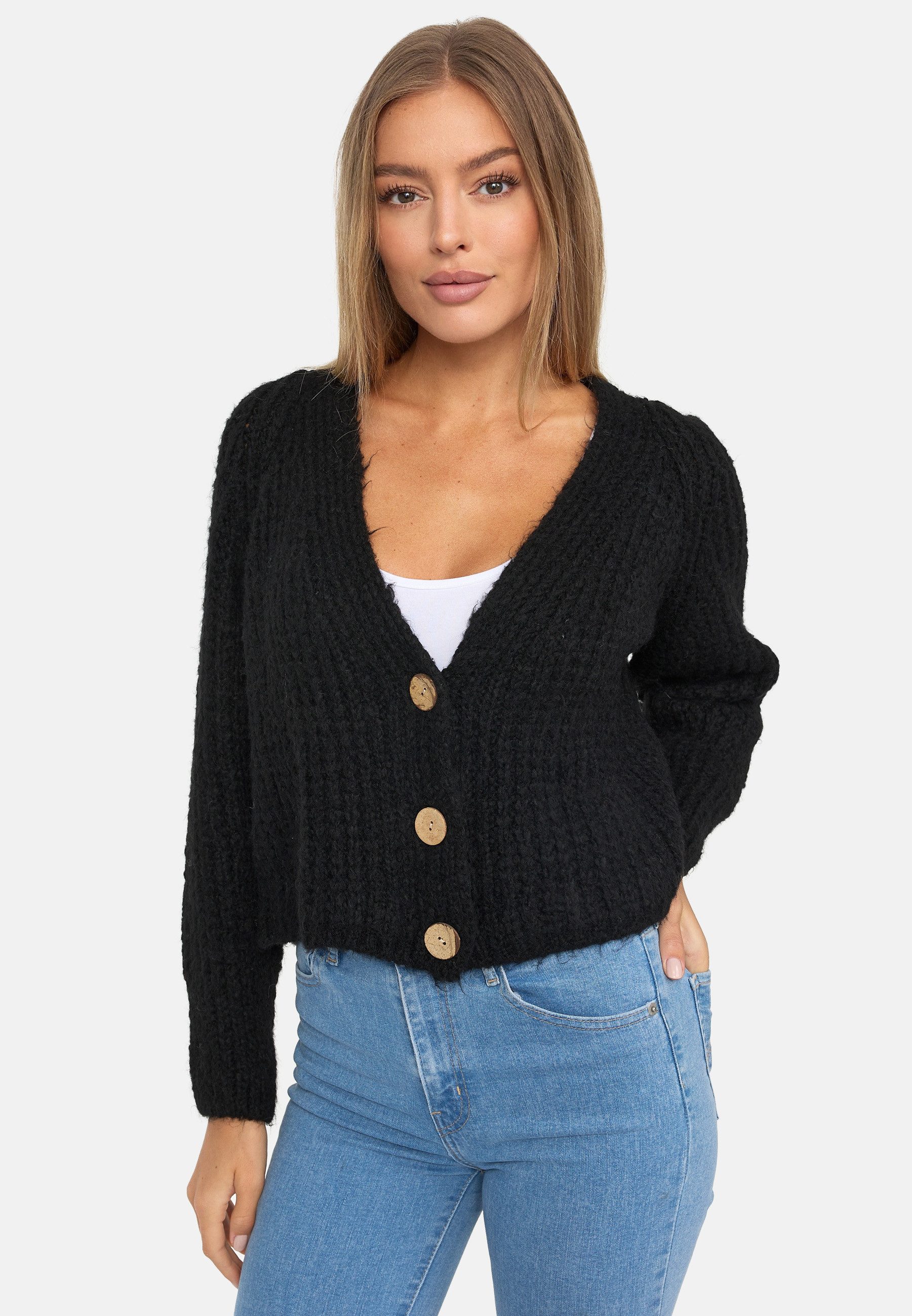 Decay Strickjacke 1064 (1-tlg) Unifarbe günstig online kaufen
