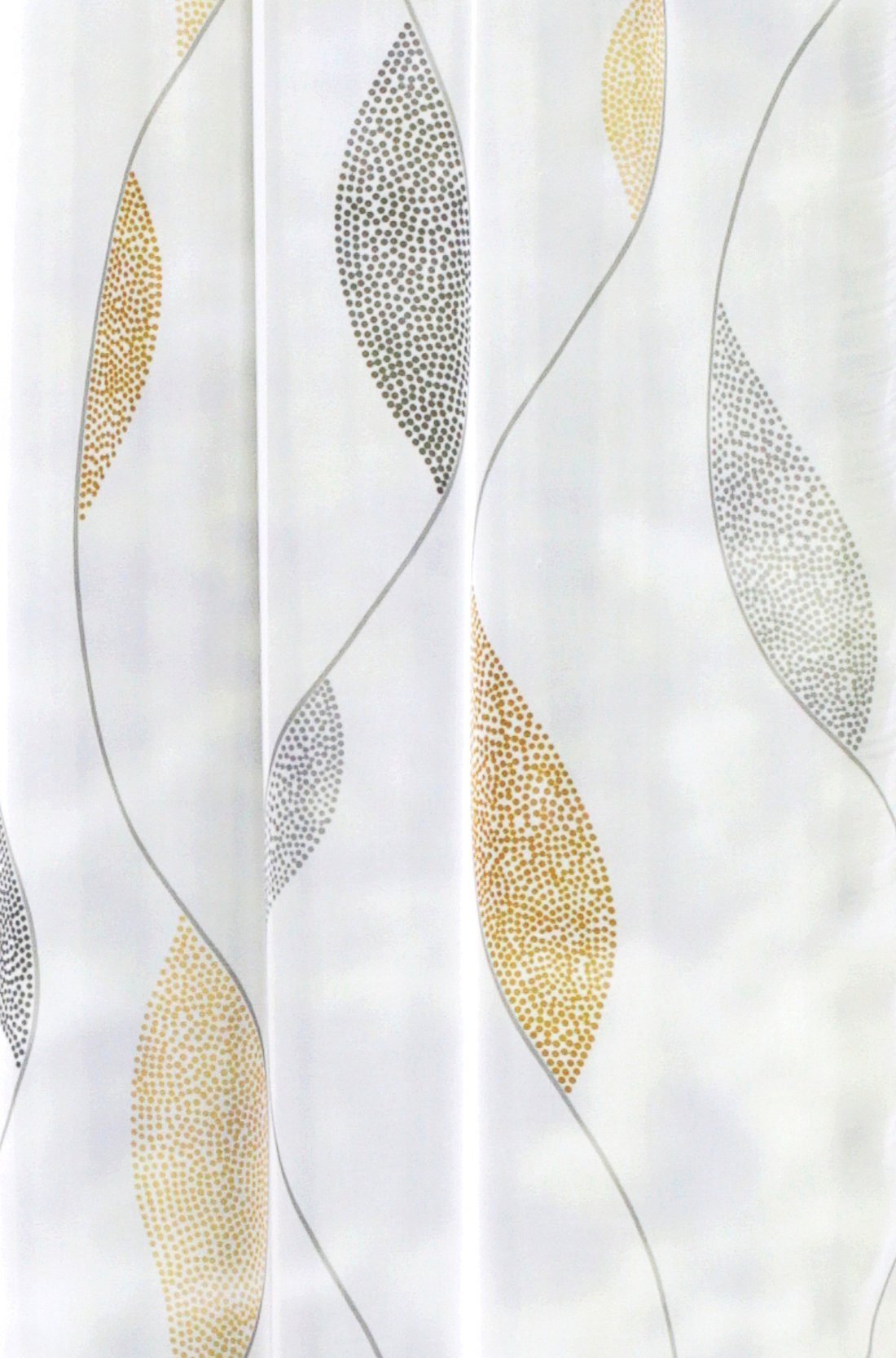 Vorhang PAOLO, HOME WOHNIDEEN, Schlaufen (1 St), transparent, Voile,  Schlaufenschal bedruckt, Moderner Schlaufenschal aus transparentem Voile,  bedruckt mit Blätterranken