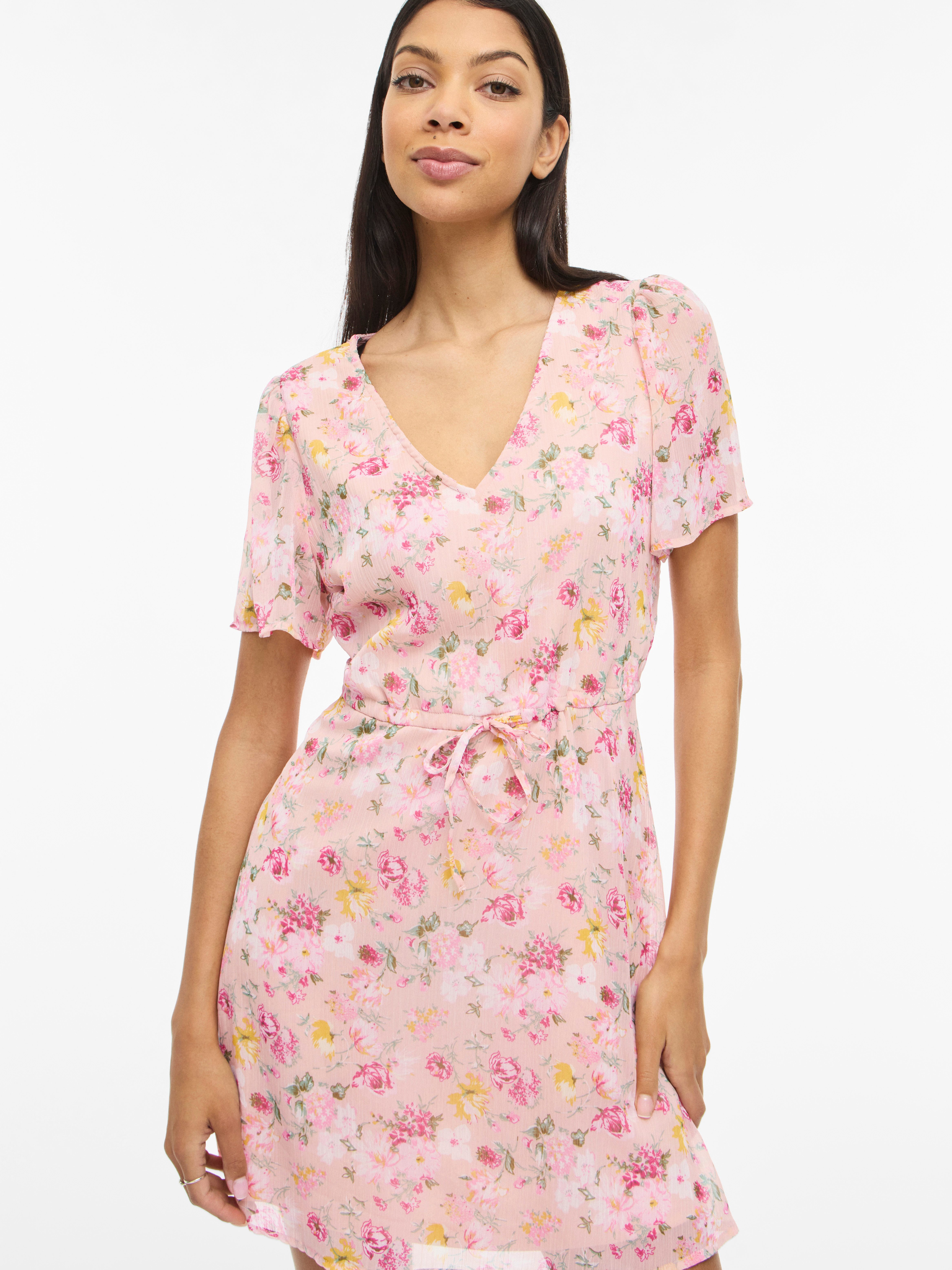 Vila Minikleid VIFALIA V-NECK S/S SHORT DRESS- NOOS Sommerkleid günstig online kaufen