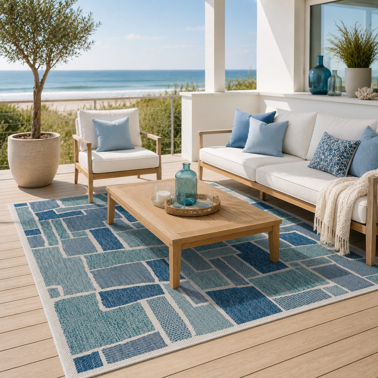 Pergamon Outdoorteppich In- und Outdoor Teppich Carpetto, Rechteckig, Höhe: 6 mm