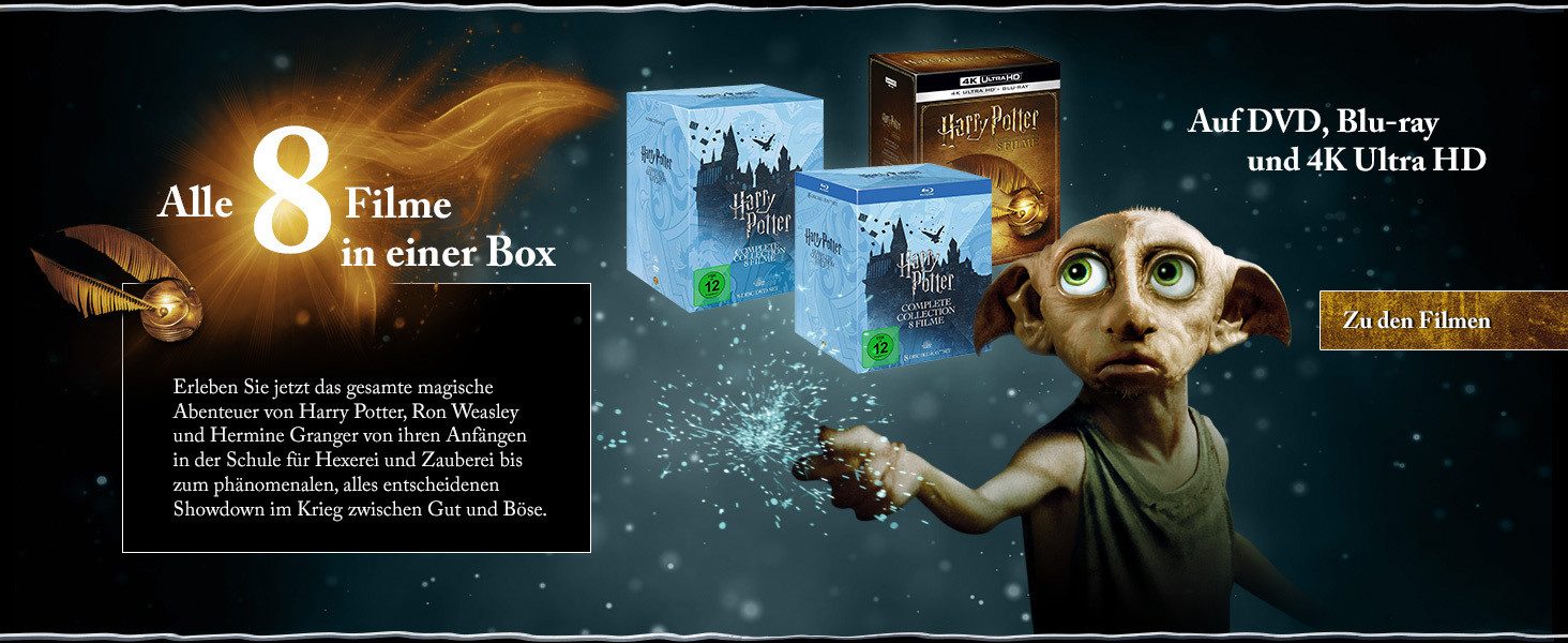 Warner Bros. Blu-ray 4K Ultra HD Harry Potter: The Complete Collection - Alle 8 Filme, (8-St)
