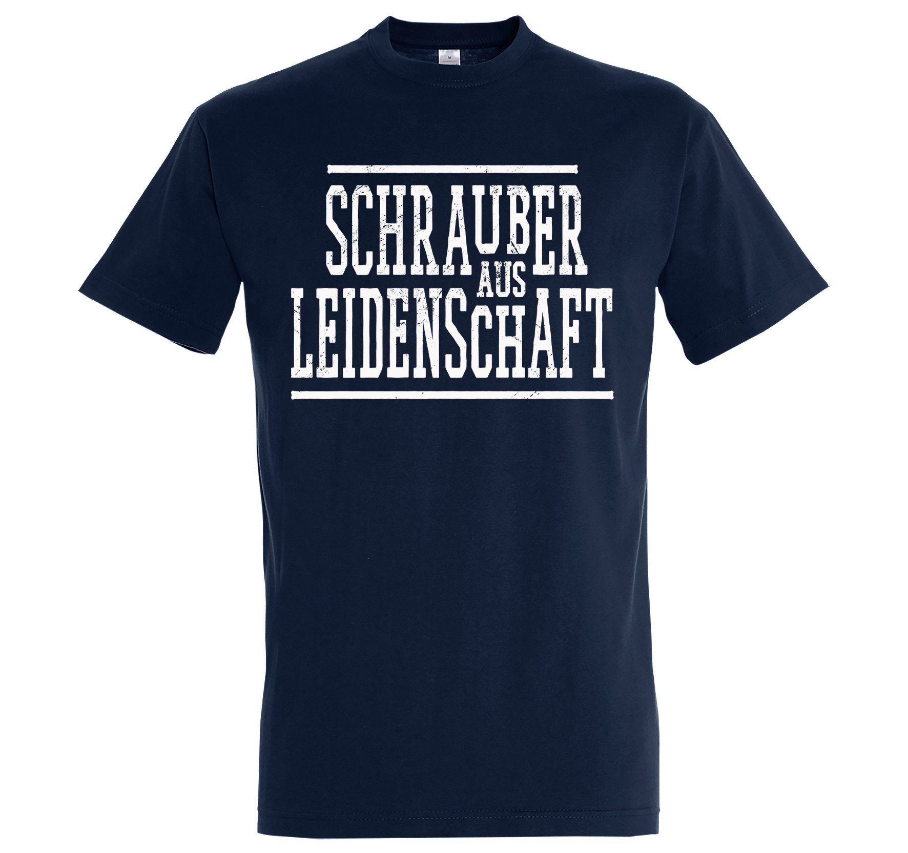Youth Designz T-Shirt Schrauber Aus Leidenschaft Herren Shirt mit lustigem Spruch Print Navyblau