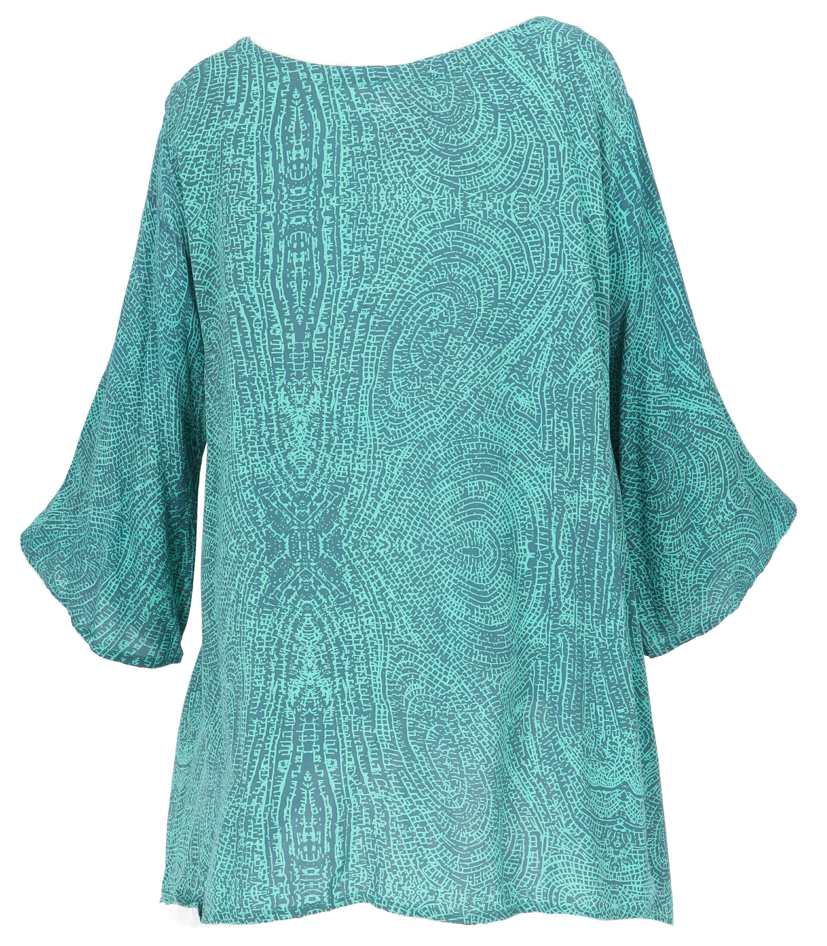Guru-Shop Longbluse Tunika mit Trompetenärmeln für günstig online kaufen