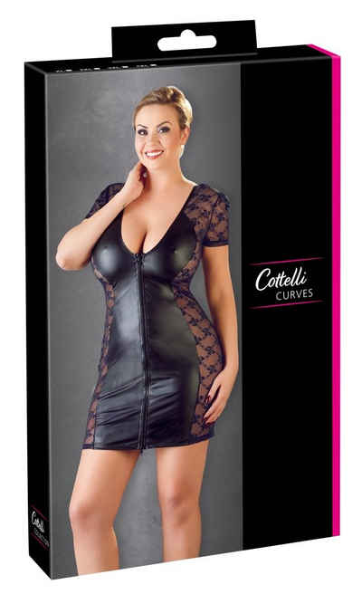Cottelli CURVES Minikleid Cottelli CURVES - Kleid 2 Wege Zip XL