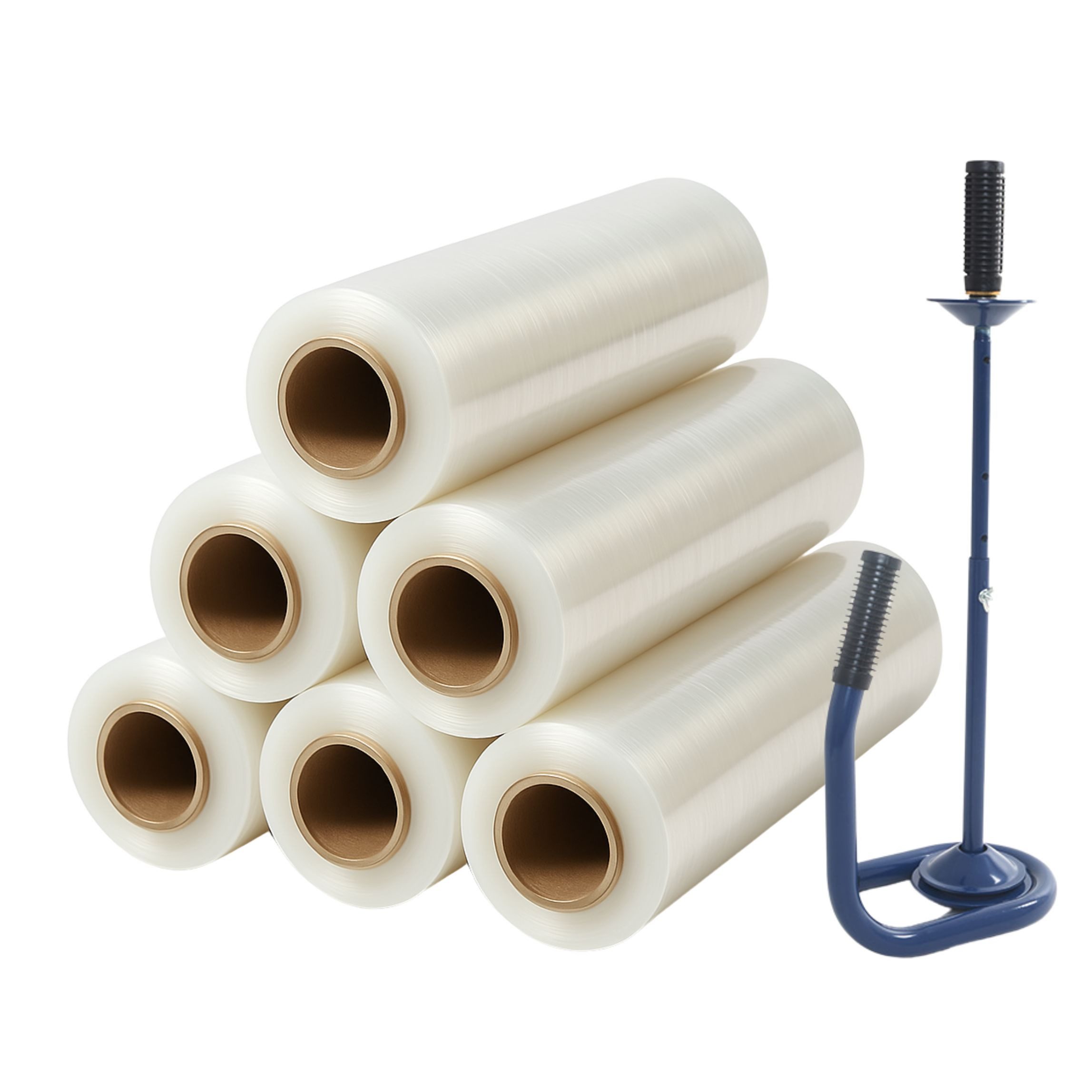 Schutzfolie Profi Abroller Premium + 6 Rollen 2,5 kg Stretchfolie 23 my