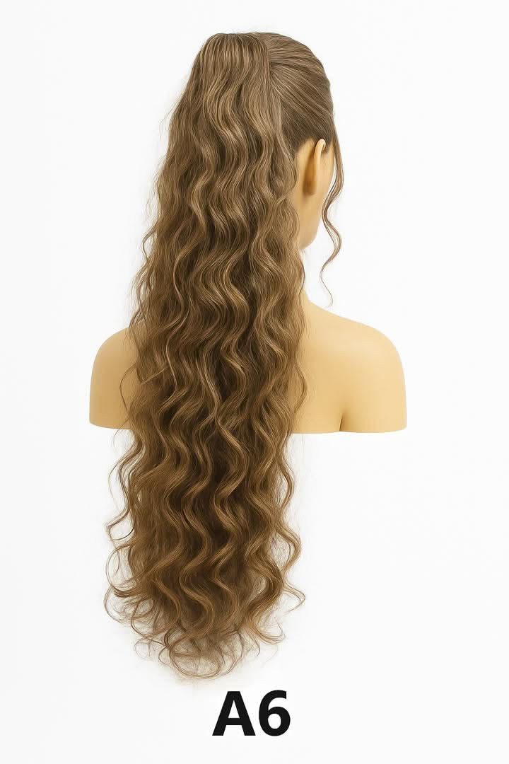 NOGI Kunsthaar-Extension NOGI Divine Locks, Synthetik Ponytail, 60 cm mit weichen Wellen für mehr Volumen