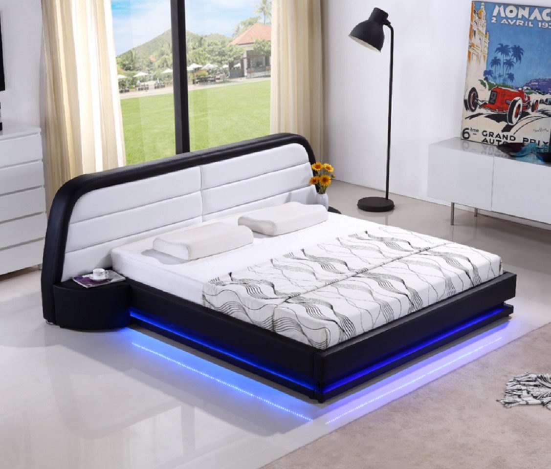 Luxus Schlafzimmer Nur Bett), (1-tlg., Betten Bett Doppel Luxus JVmoebel LED-Licht Bett Polster Modernes Design