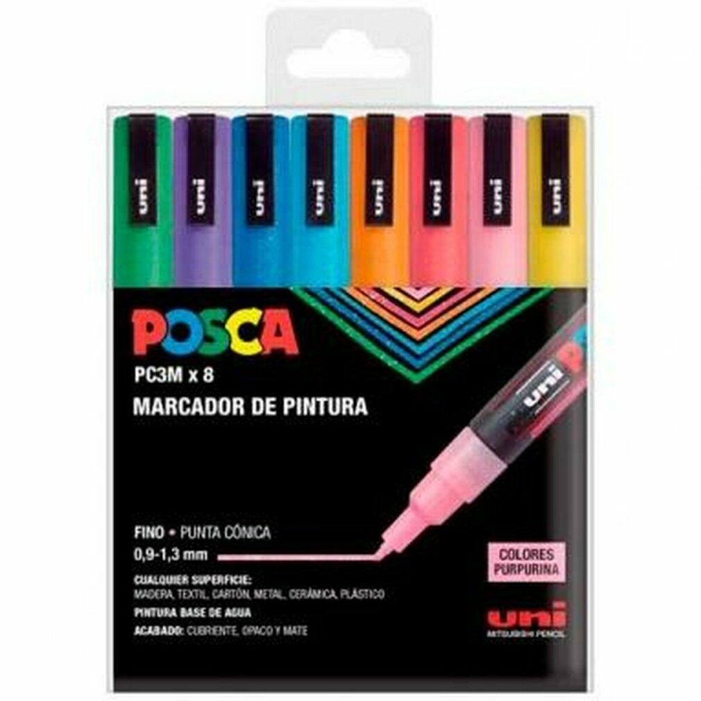 Uni Marker Marker-Set -Ball PC-3M 8 Stücke Bunt